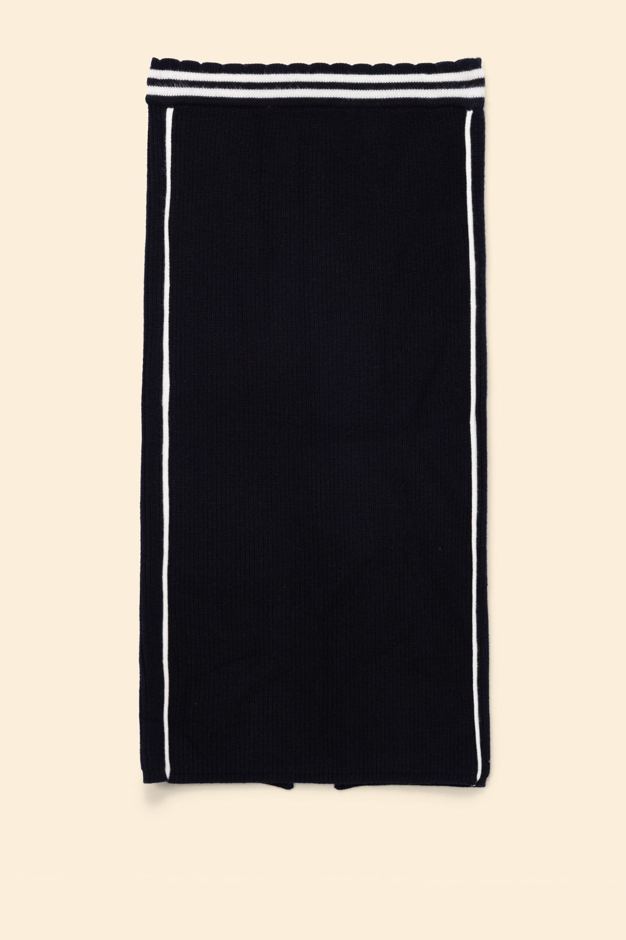 BLACK KNIT SPORTY PENCIL SKIRT 4