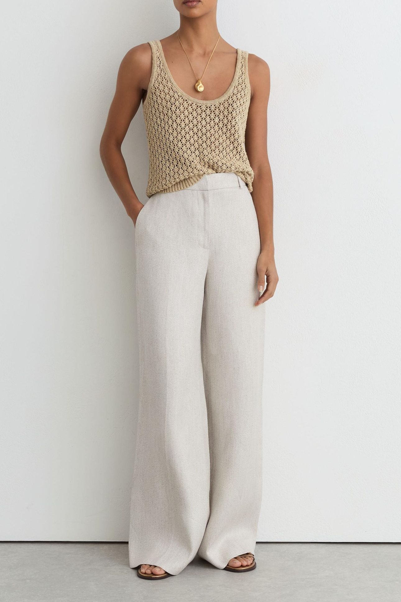 OPEN STITCH VEST NEUTRAL 3