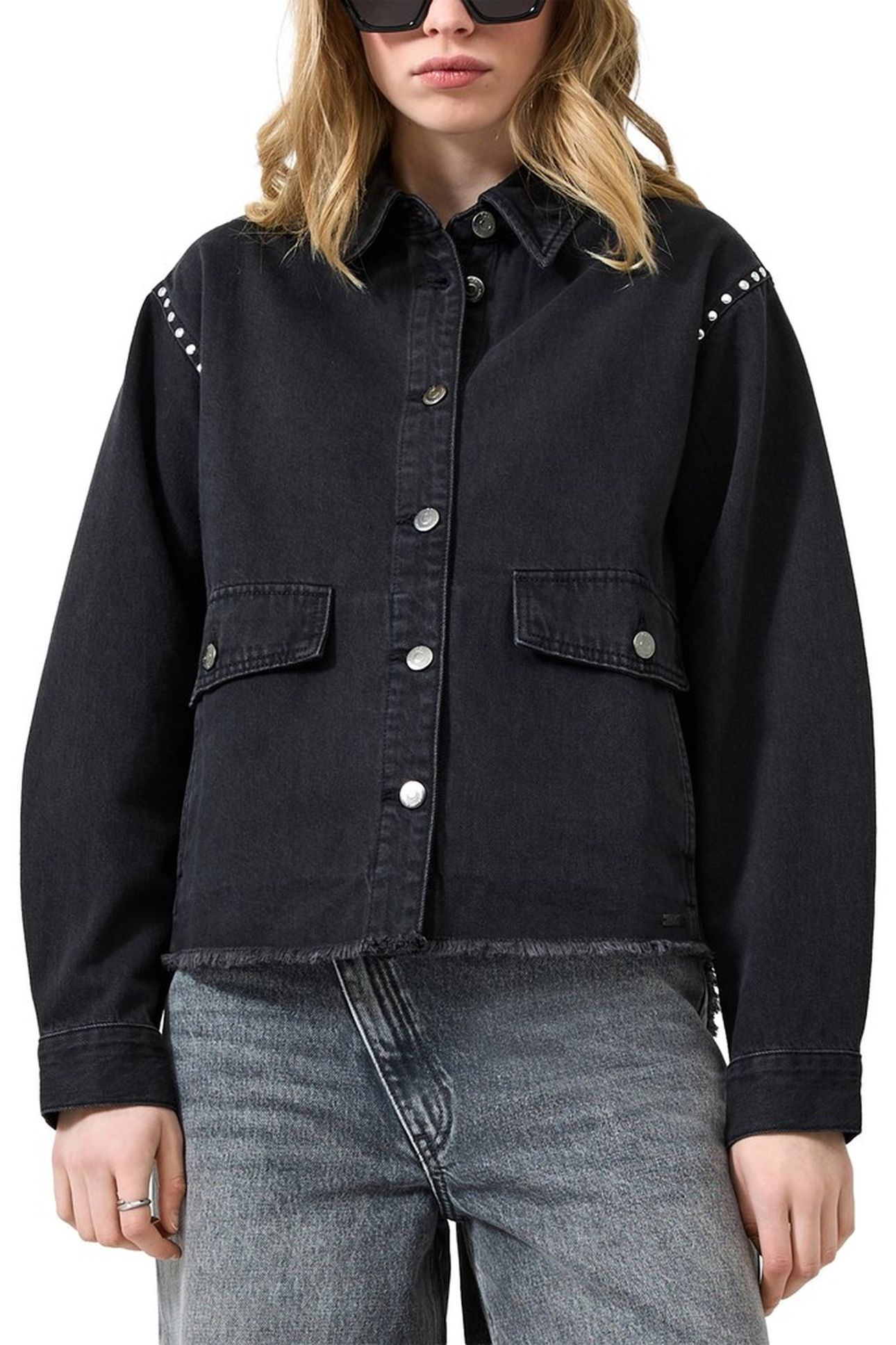 S.OLIVER-QS BLOUSES GREY-DENIM 1