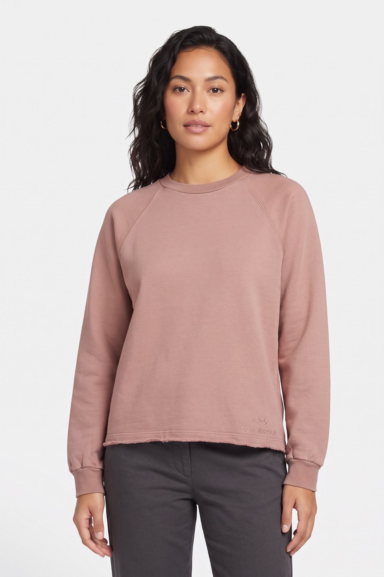 UNISEX SWEATSHIRT KICK OUT POWDER PINK 1