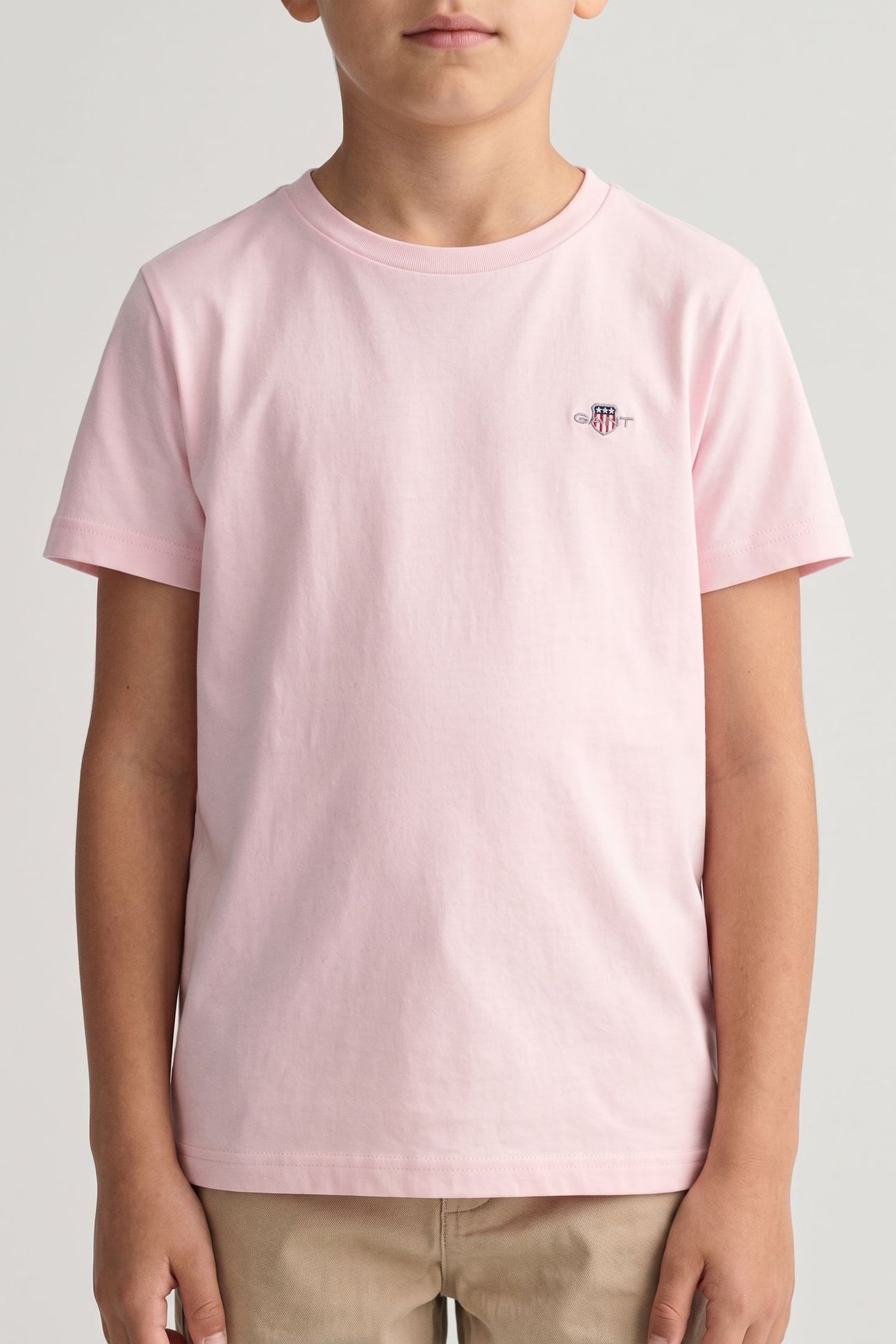 TEEN UNISEX SHIELD SS T-SHIRT LIGHT PINK 1