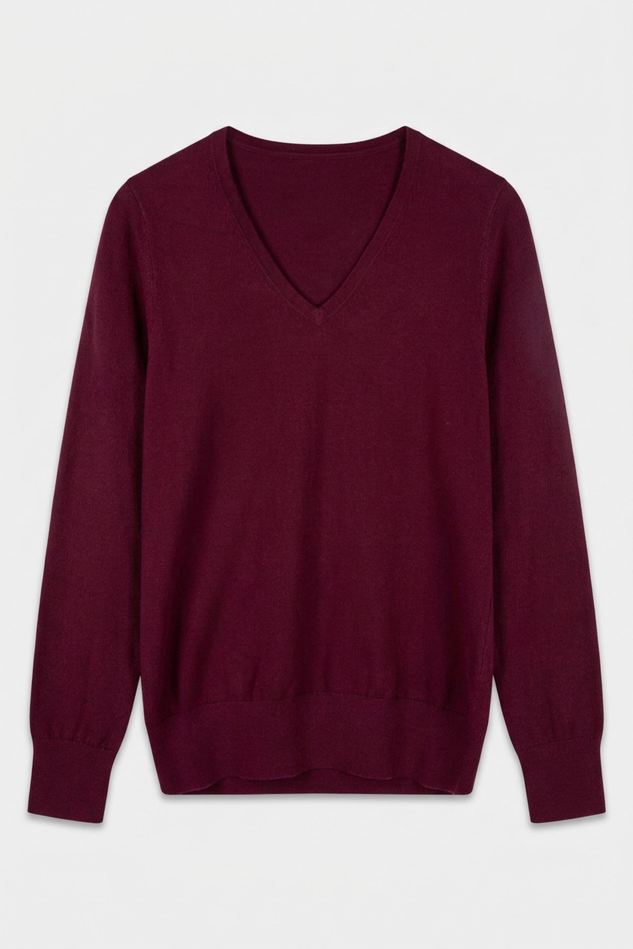 V-NECK SWEATER BURGUNDY 3