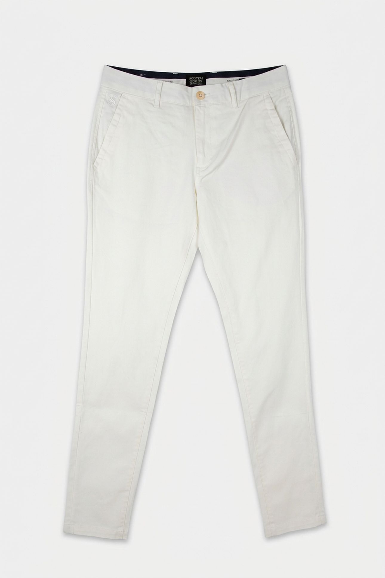 NOS MOTT COTTON-BLEND TWILL CHINO WHITE TRADITIONAL 3