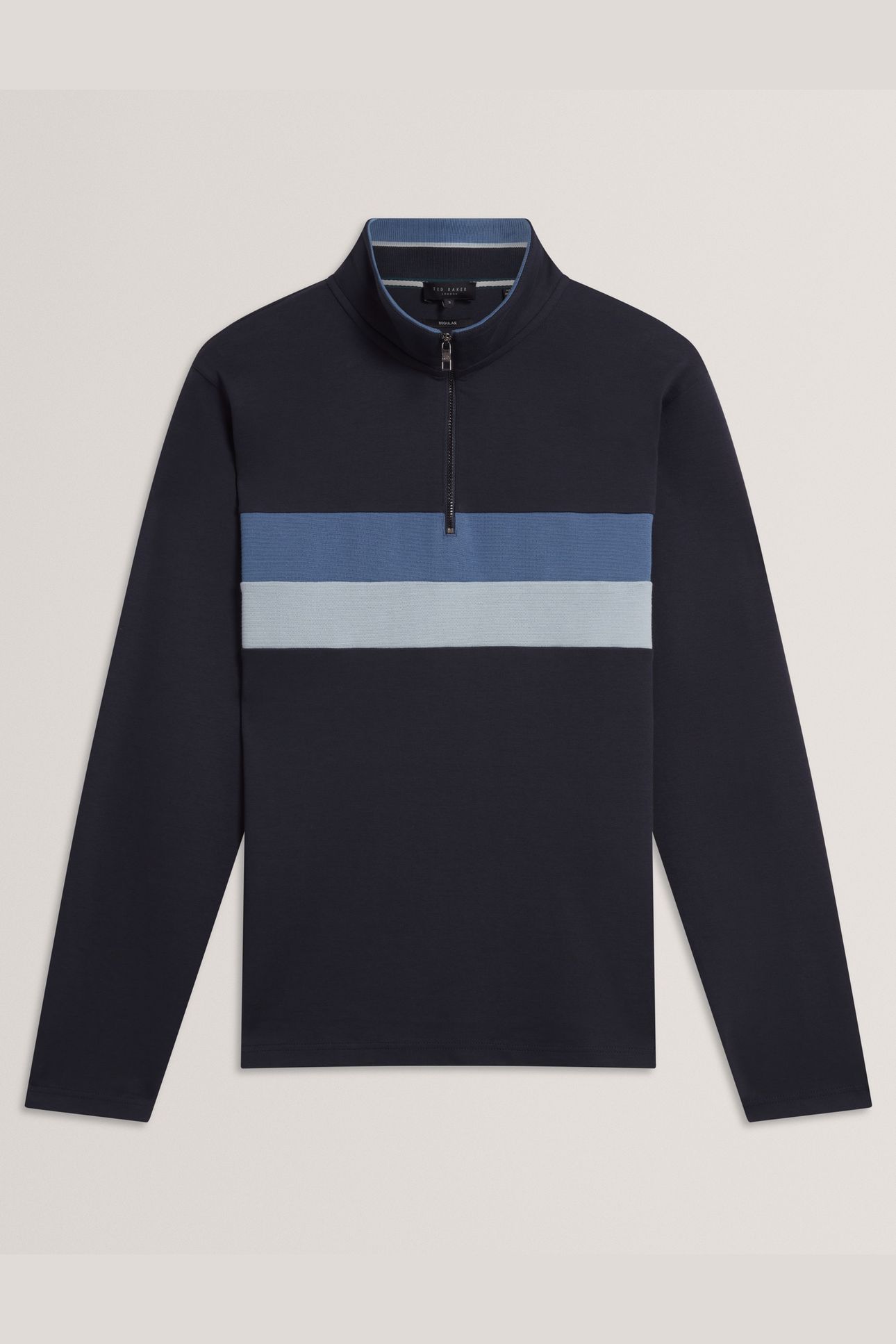 LS REGULAR FIT HALF ZIP NAVY 3