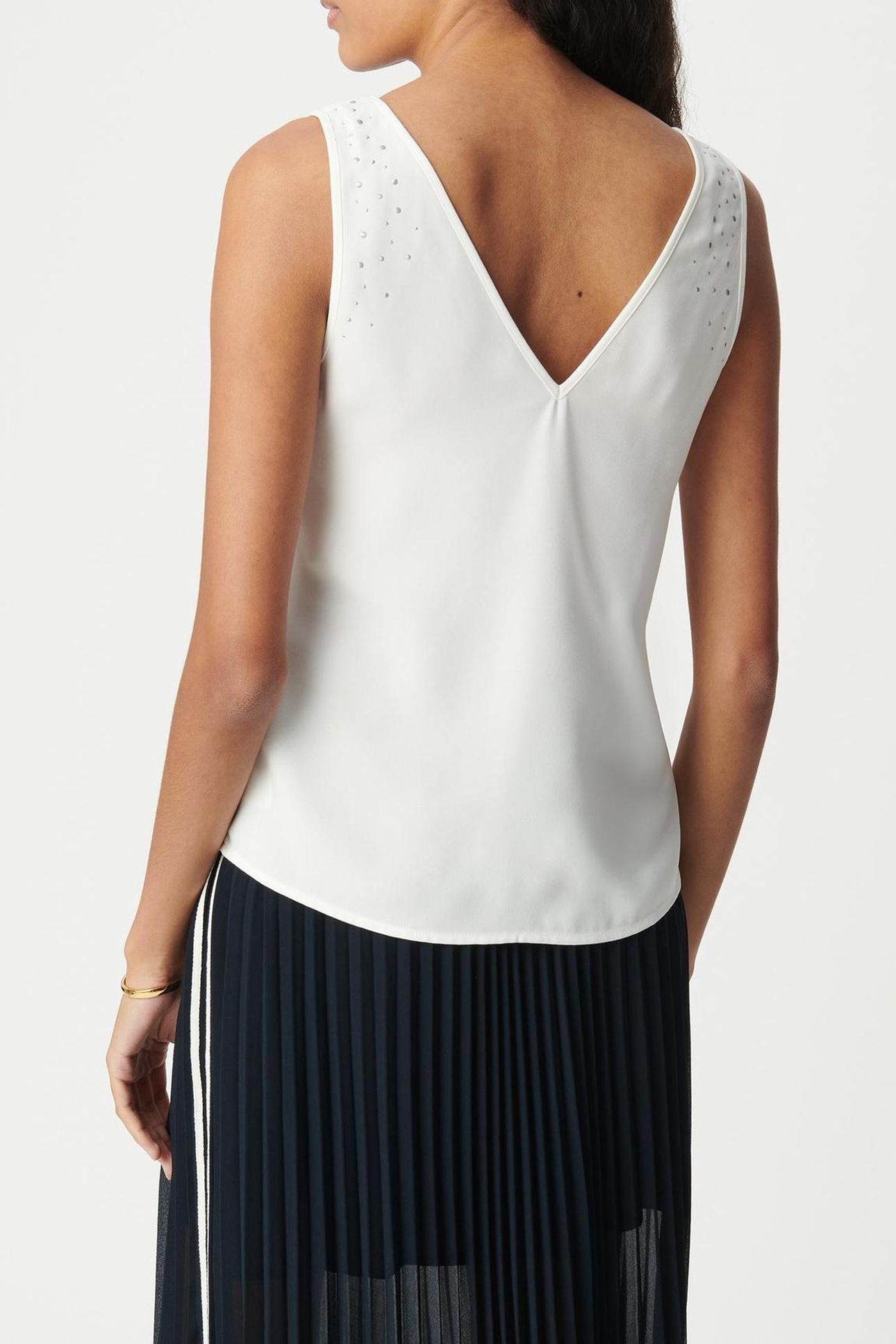 WHITE RECYCLED STUDDED FRONT/BACK REVERSIBLE TOP 2
