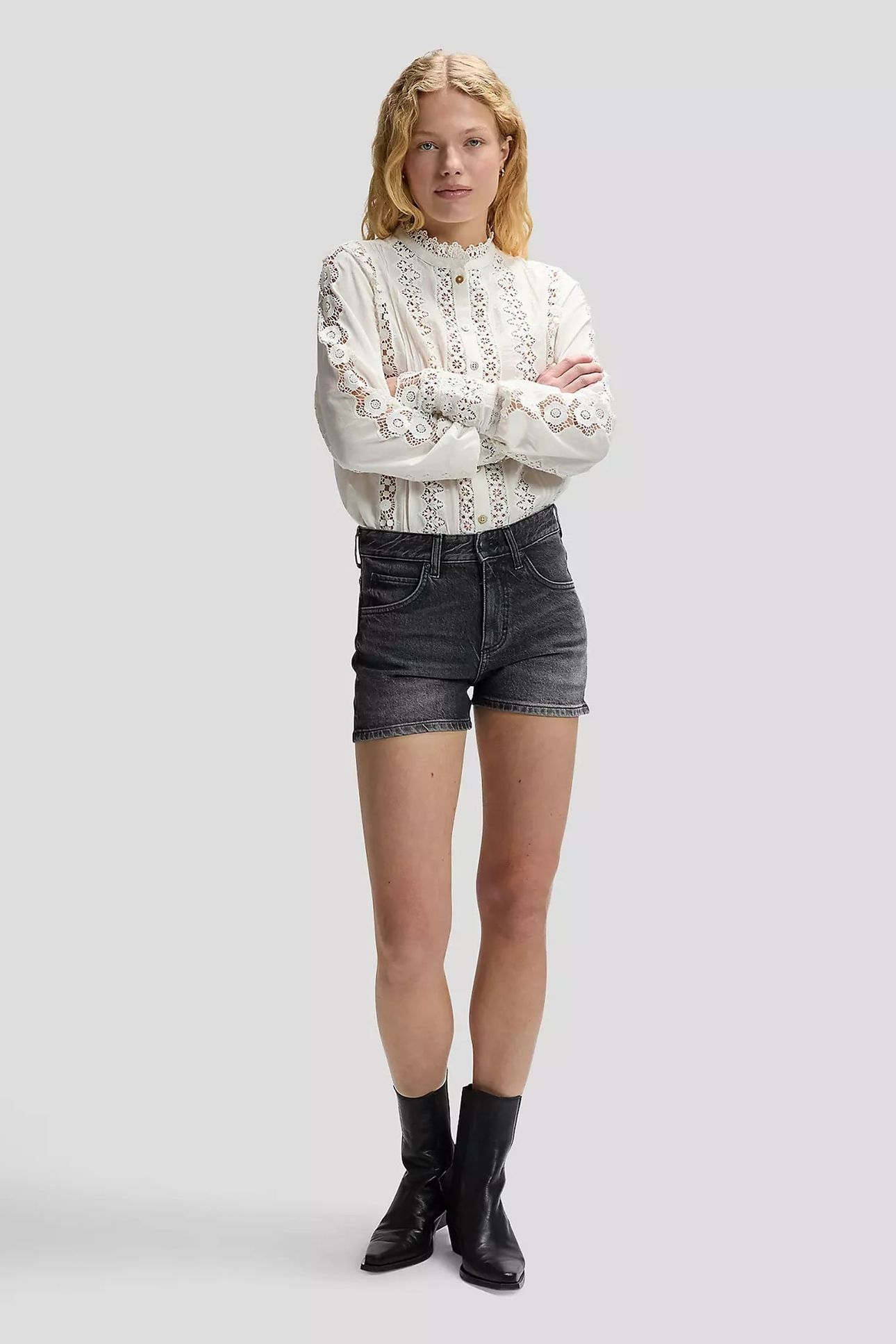RIDER SHORT 3IN BET ON BLACK STRAIGHT DENIM BLACK 3