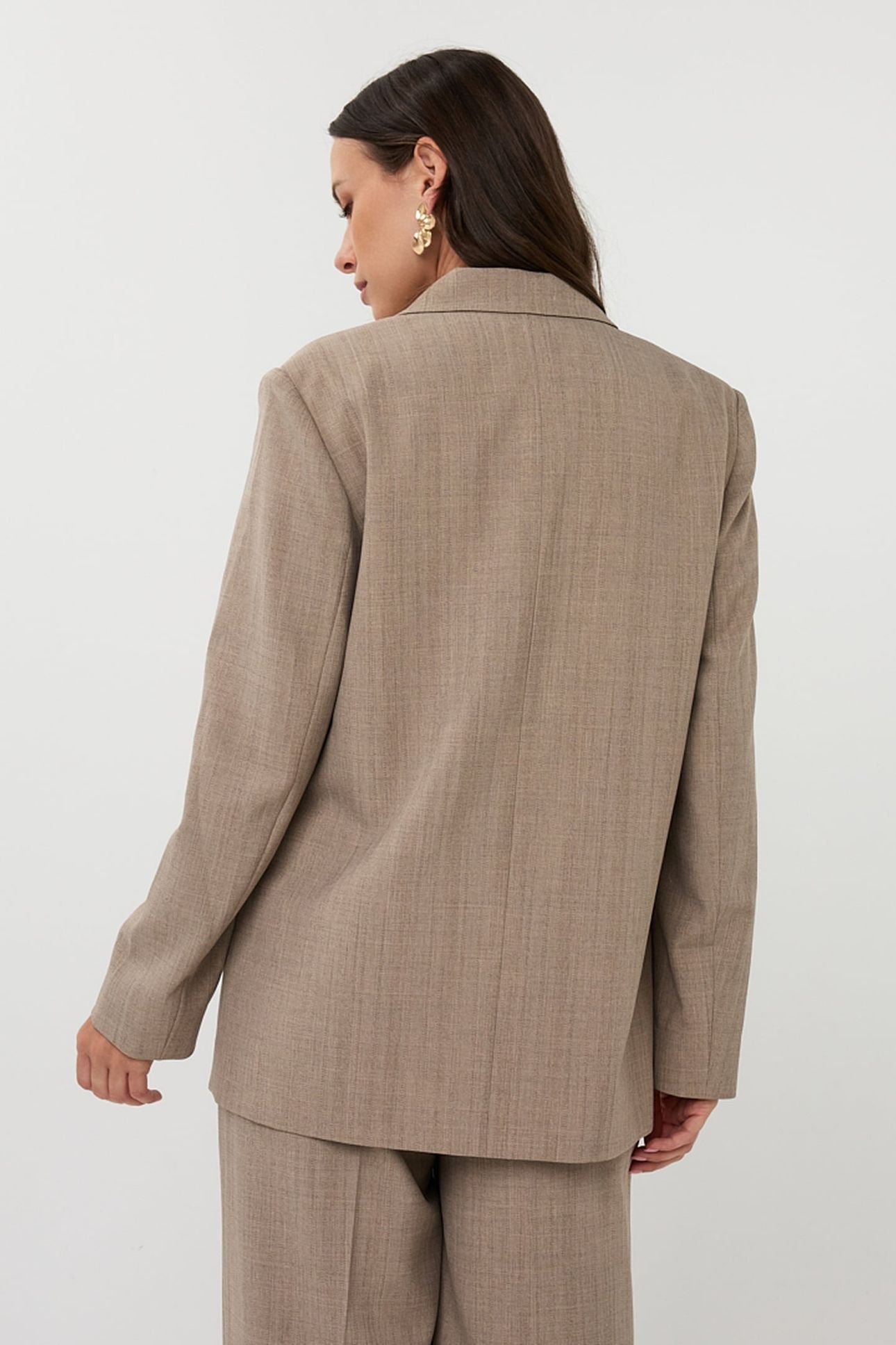 BLAZER DOUBLE BREASTED MELANGE TAUPE MELANGE 4