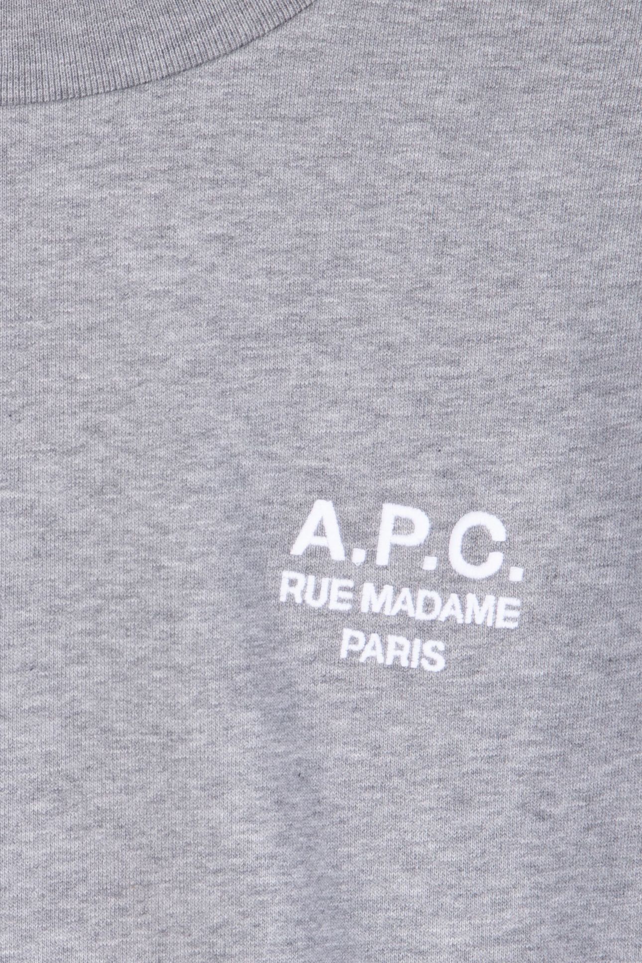 SWEATSHIRT BOXY RUE MADAME HEATHERED GREY/WHITE 5