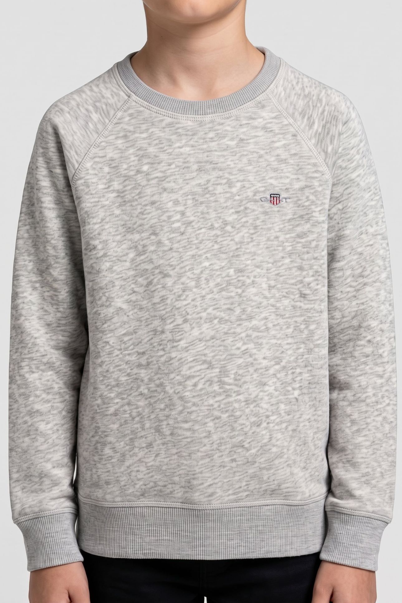 KIDS UNISEX SHIELD C-NECK LIGHT GREY MELANGE 1
