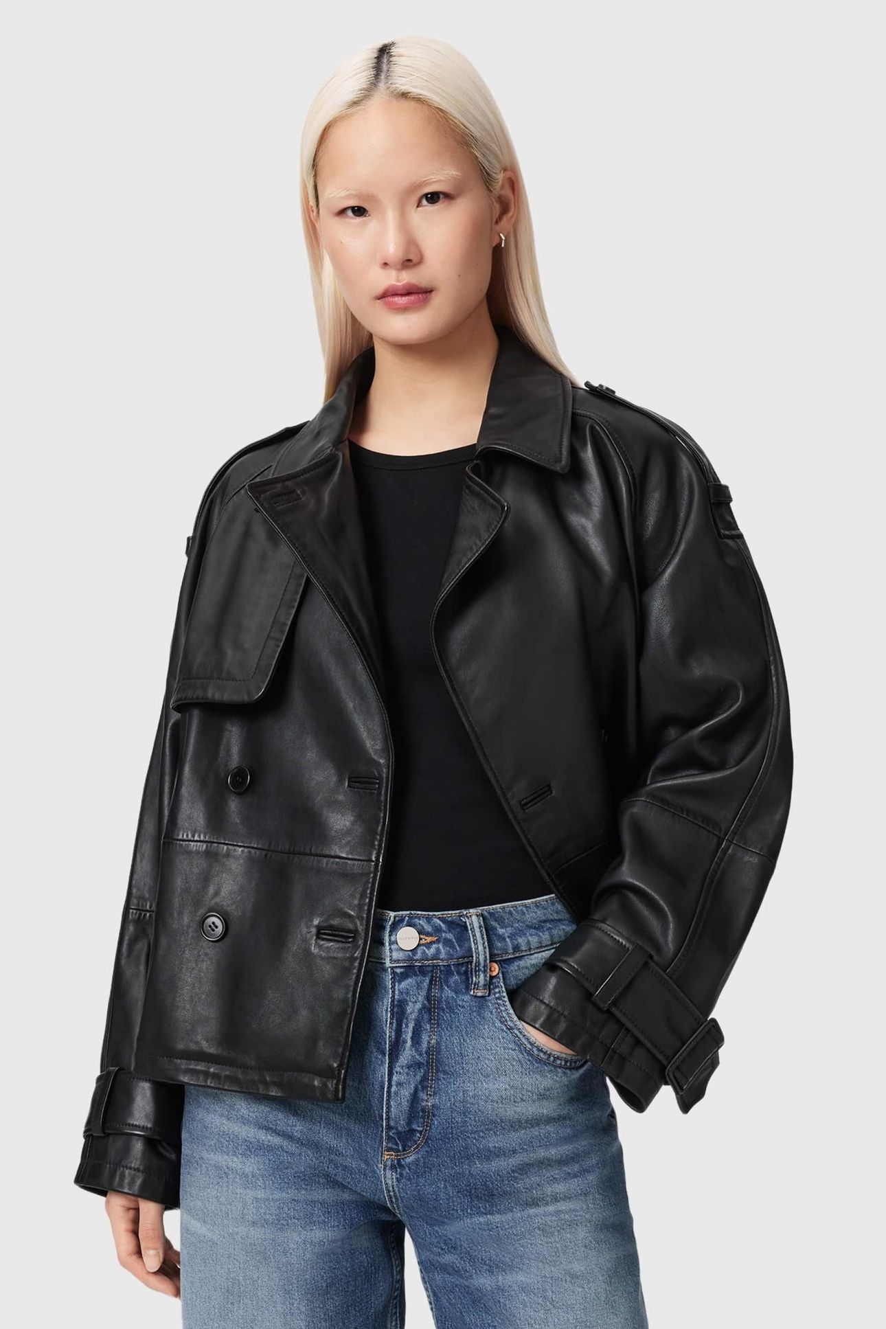 REYA CRPPED LTHR MAC BLACK 6