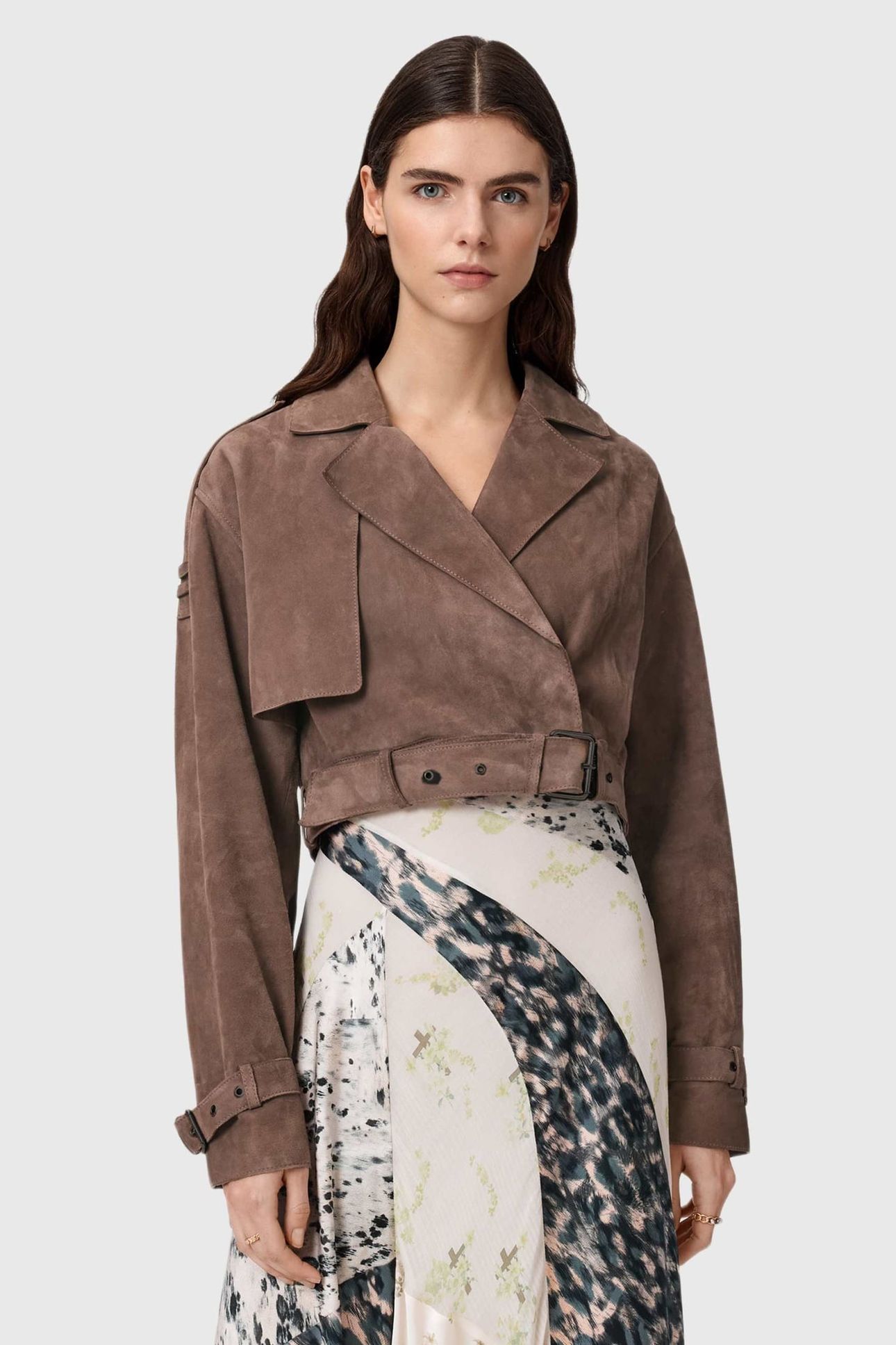 OPHELIA SUEDE JACKET MOLE BROWN 4