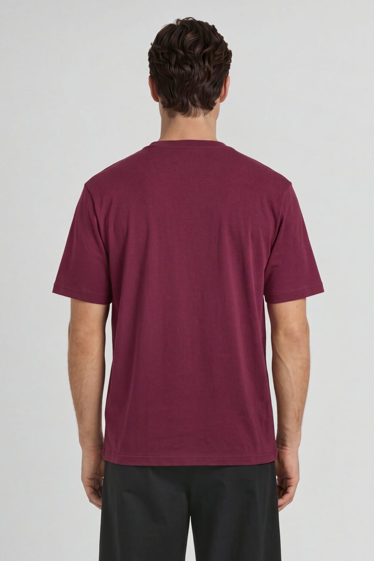 PLAIN T-SHIRT RICH BURGUNDY 2