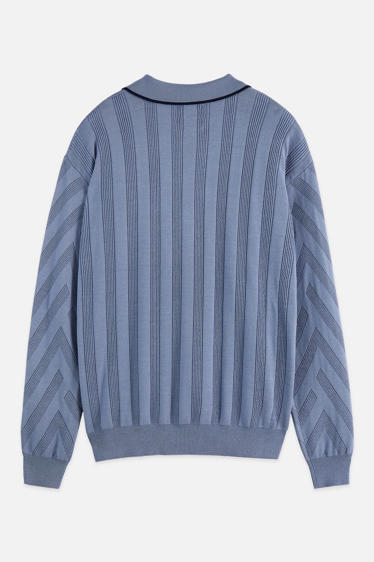 STRUCTURE LONG SLEEVE POLO NAVY 5