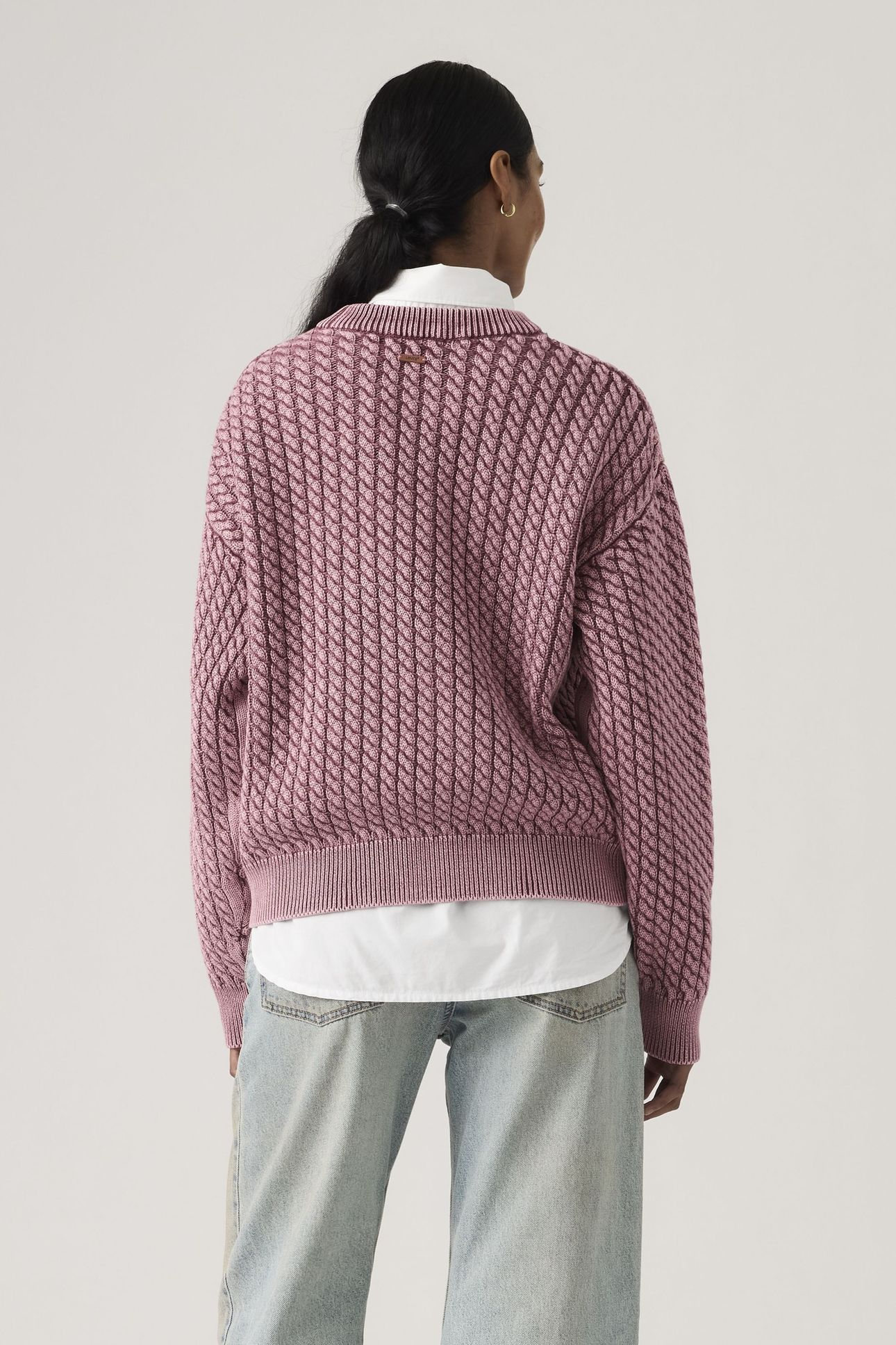 LEILAH CABLE CREWNECK SWEATER 2