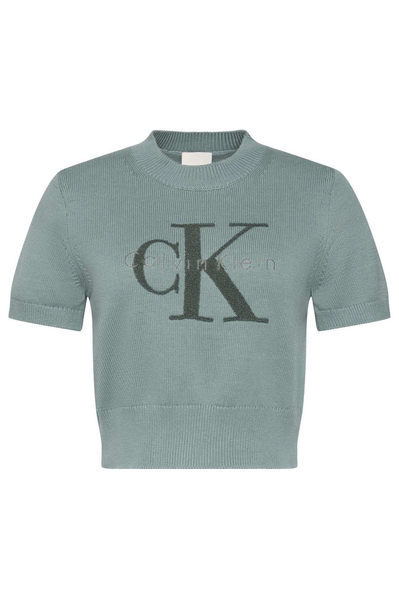 CHUNKY COTTON GRAPHIC SWEATER AUTUMN GREEN 2