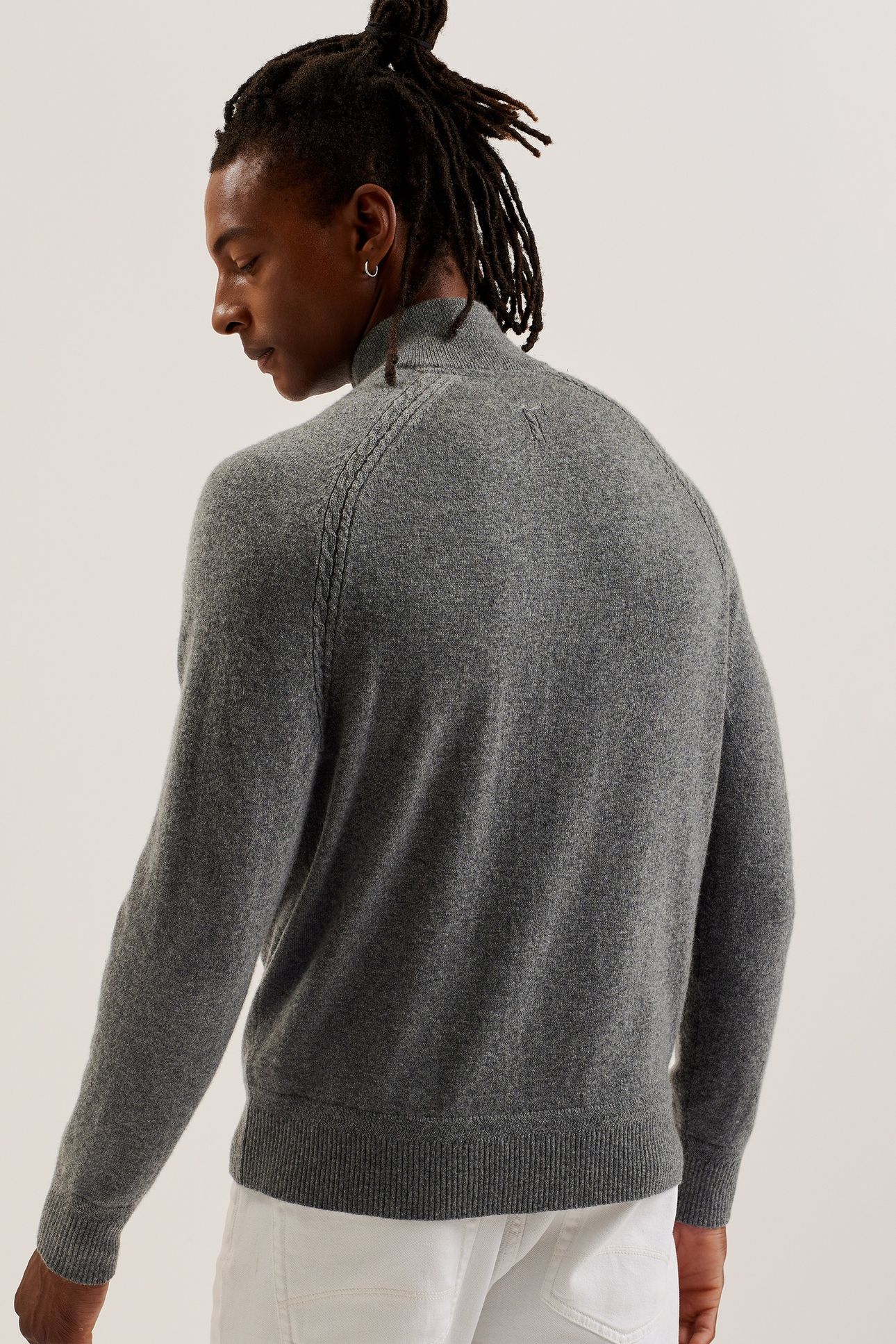 ULBOURN LS REGULAR CASHMERE HALF ZIP GREY-MARL 2