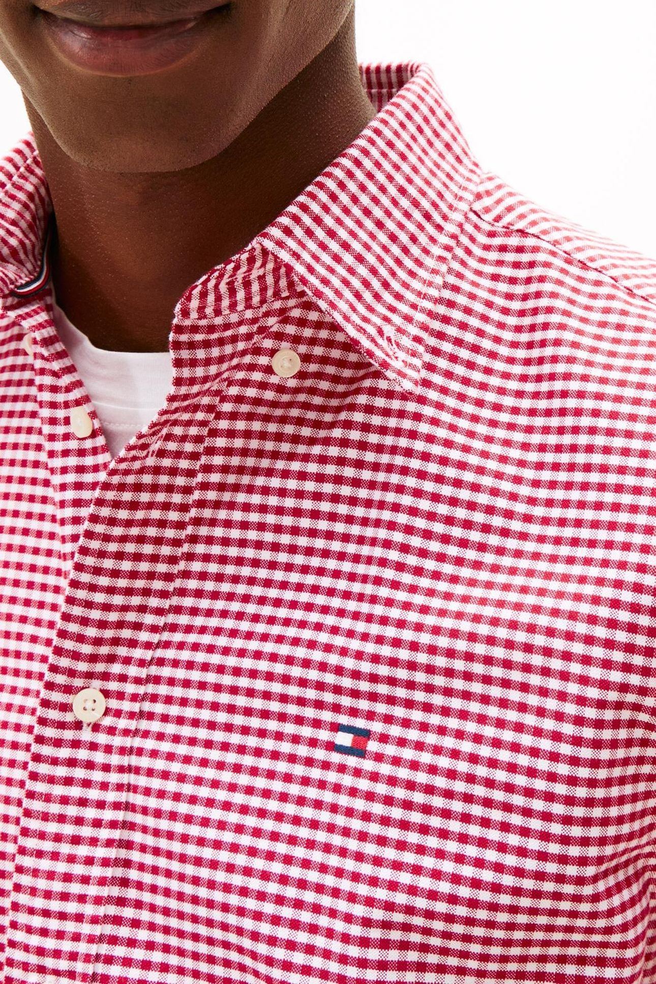 HERITAGE OXFORD SHIRT MEDIUM RED/CHECK 5