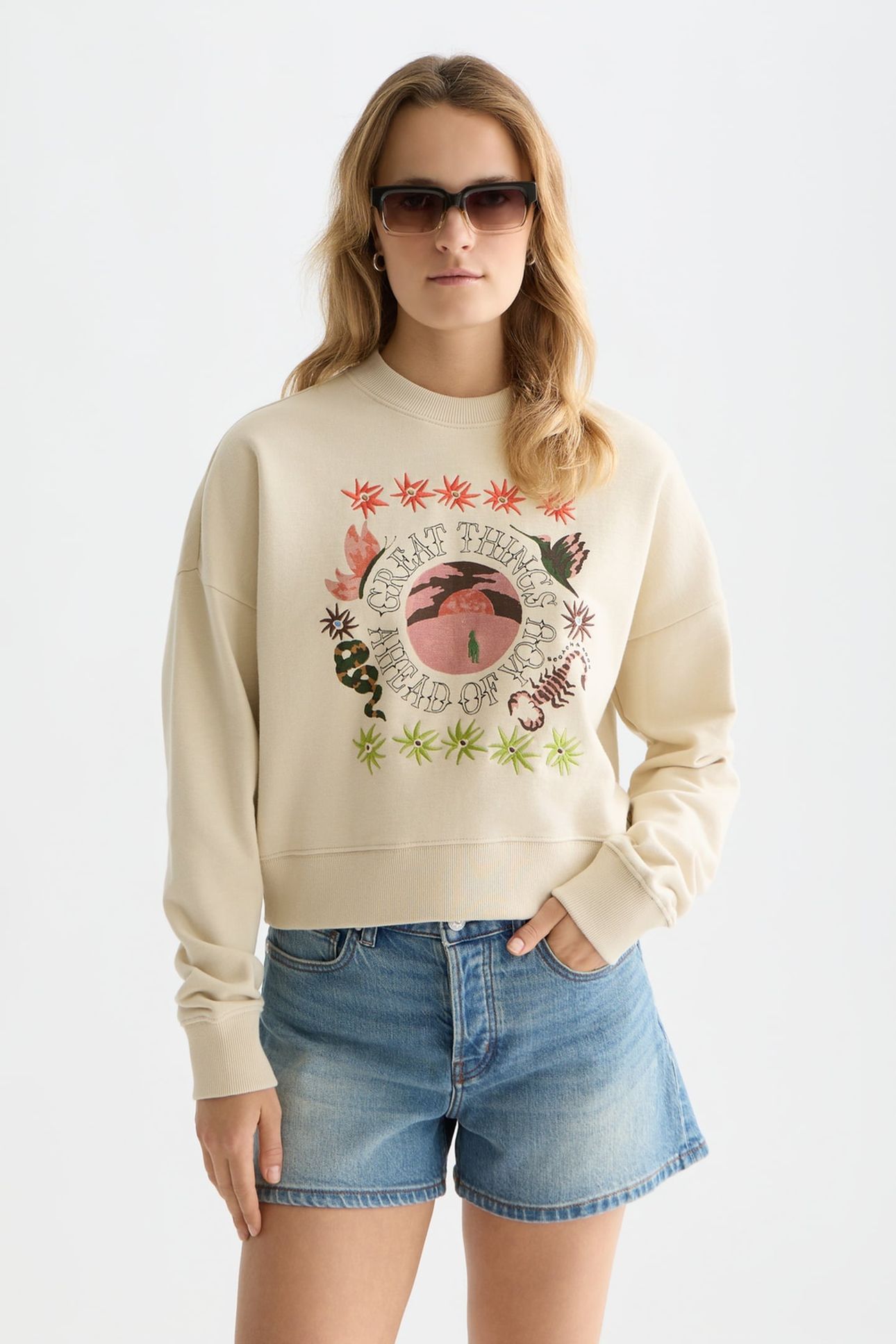 ARTWORK RELAXED-FIT SWEATSHIRT FOG 1