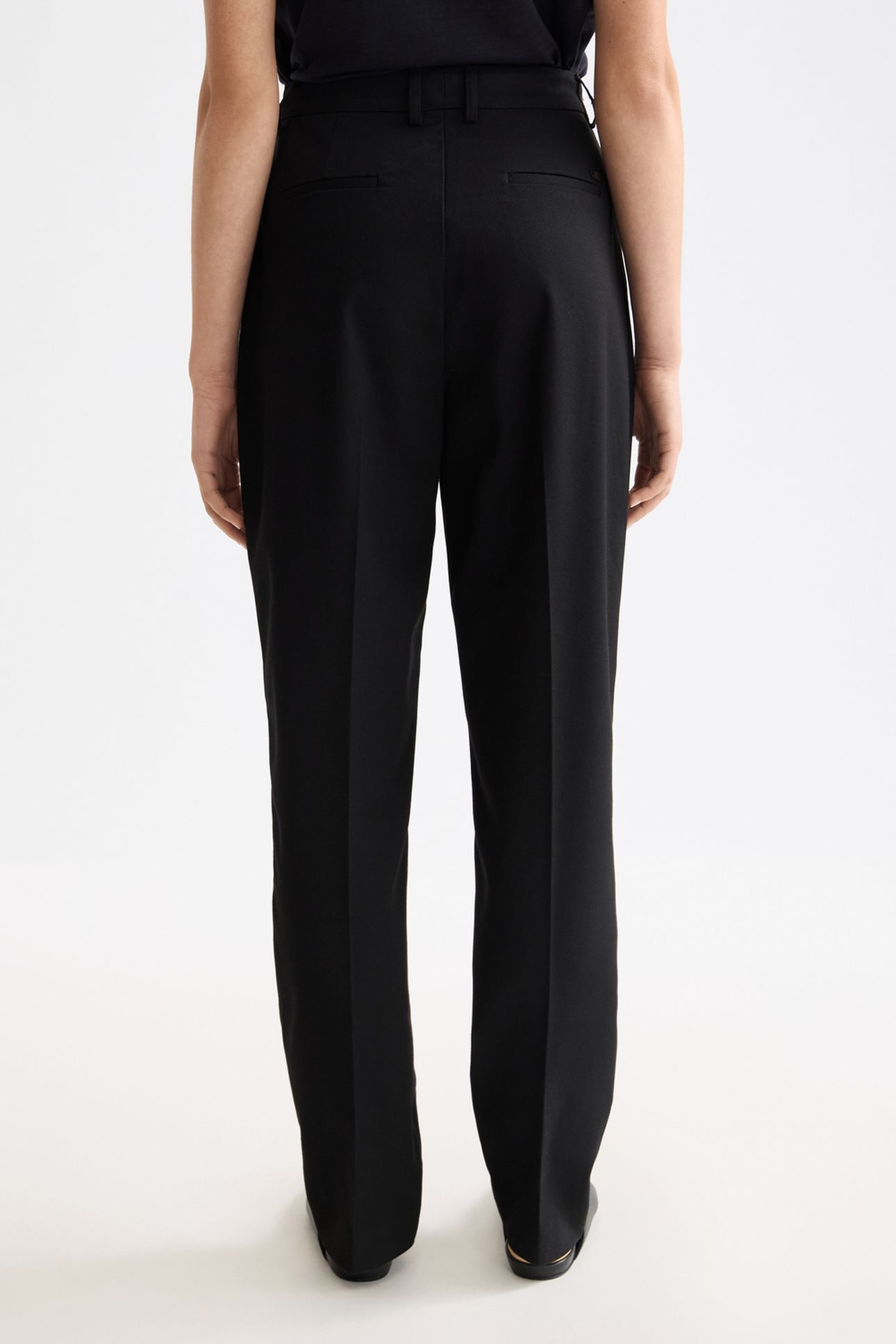 ROBYN HIGH RISE RELAXED GABARDINE TAPERED PANT METEORITE 2