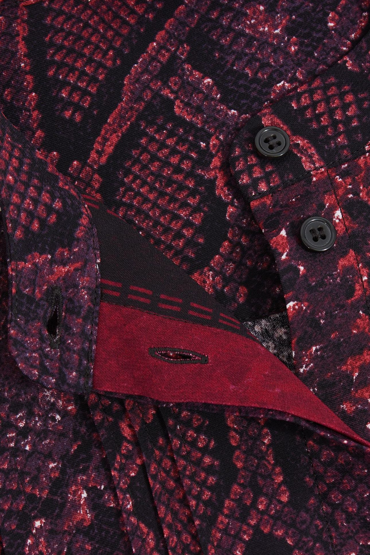 SNAKE PRINT FLIPPY DRESS BURGUNDY/BLACK 6