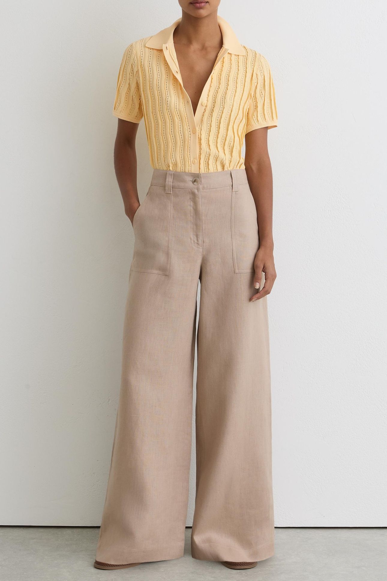 STITCH DETAIL SHIRT BUTTERMILK YELLOW 3