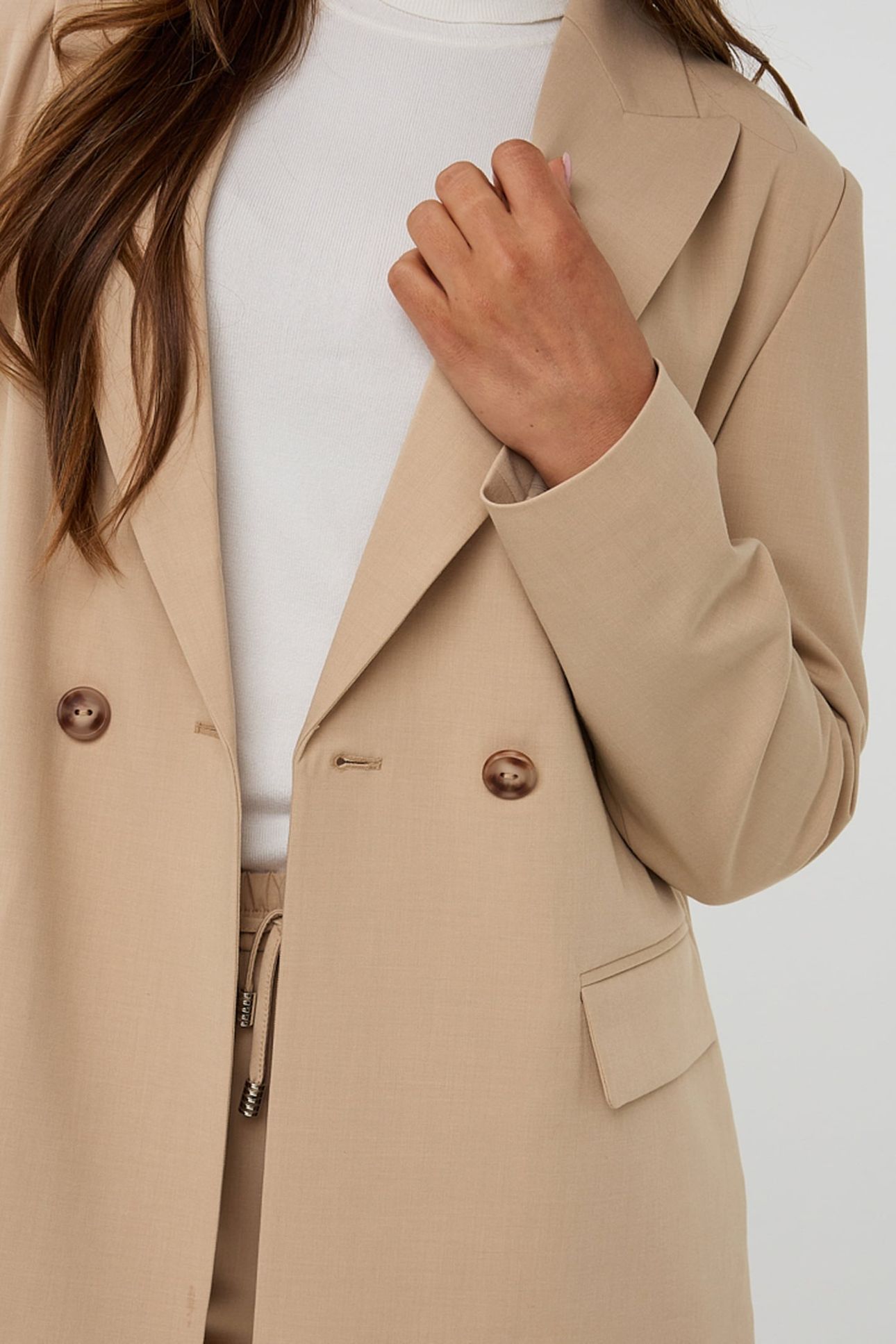 BLAZER DOUBLE BREASTED MELANGE SAND MELANGE 8