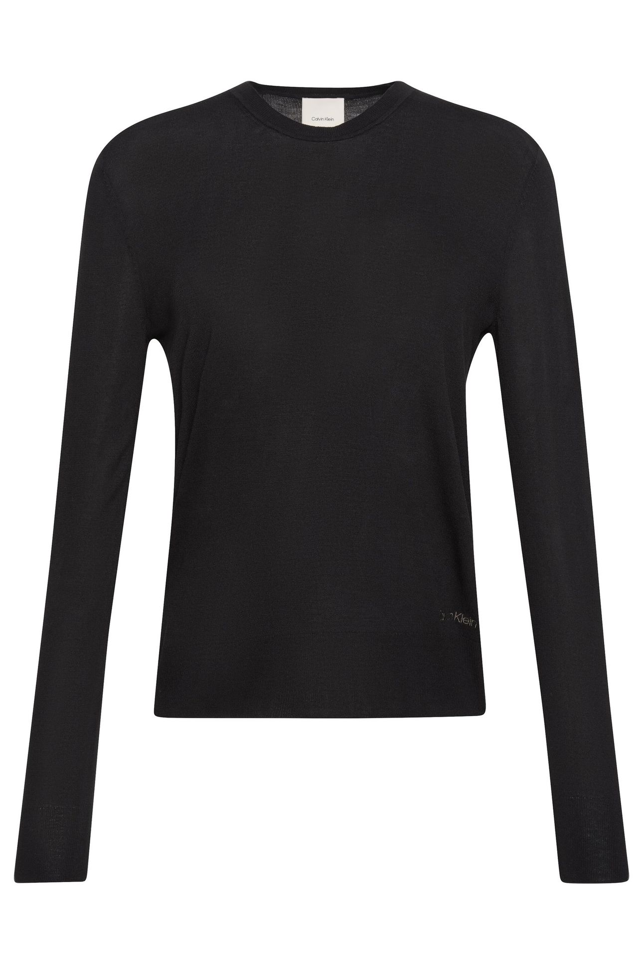 FINE GAUGE VISCOSE SWEATER BLACK 1