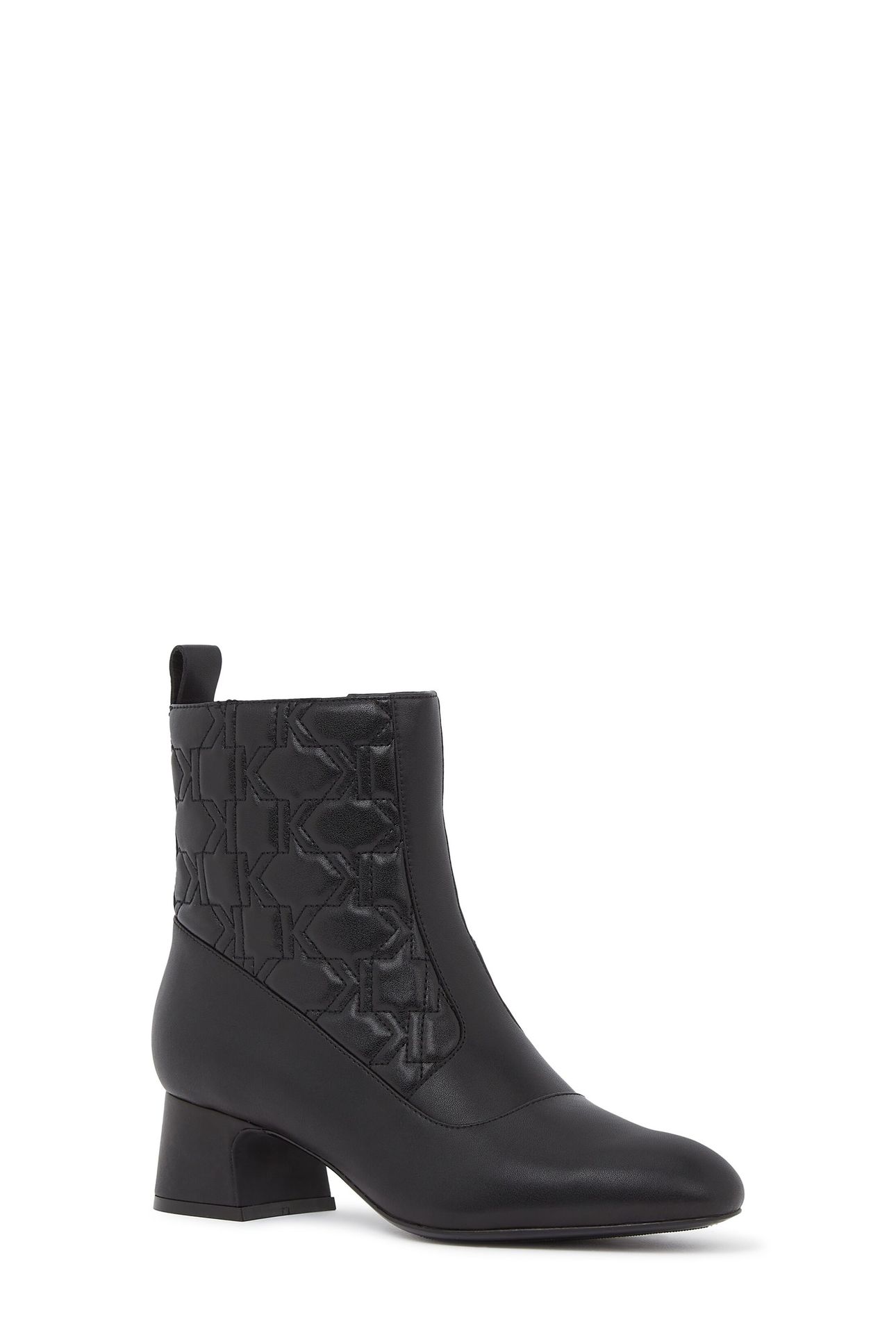 MONOGRAM ANKLE MID BOOTS BLACK 1