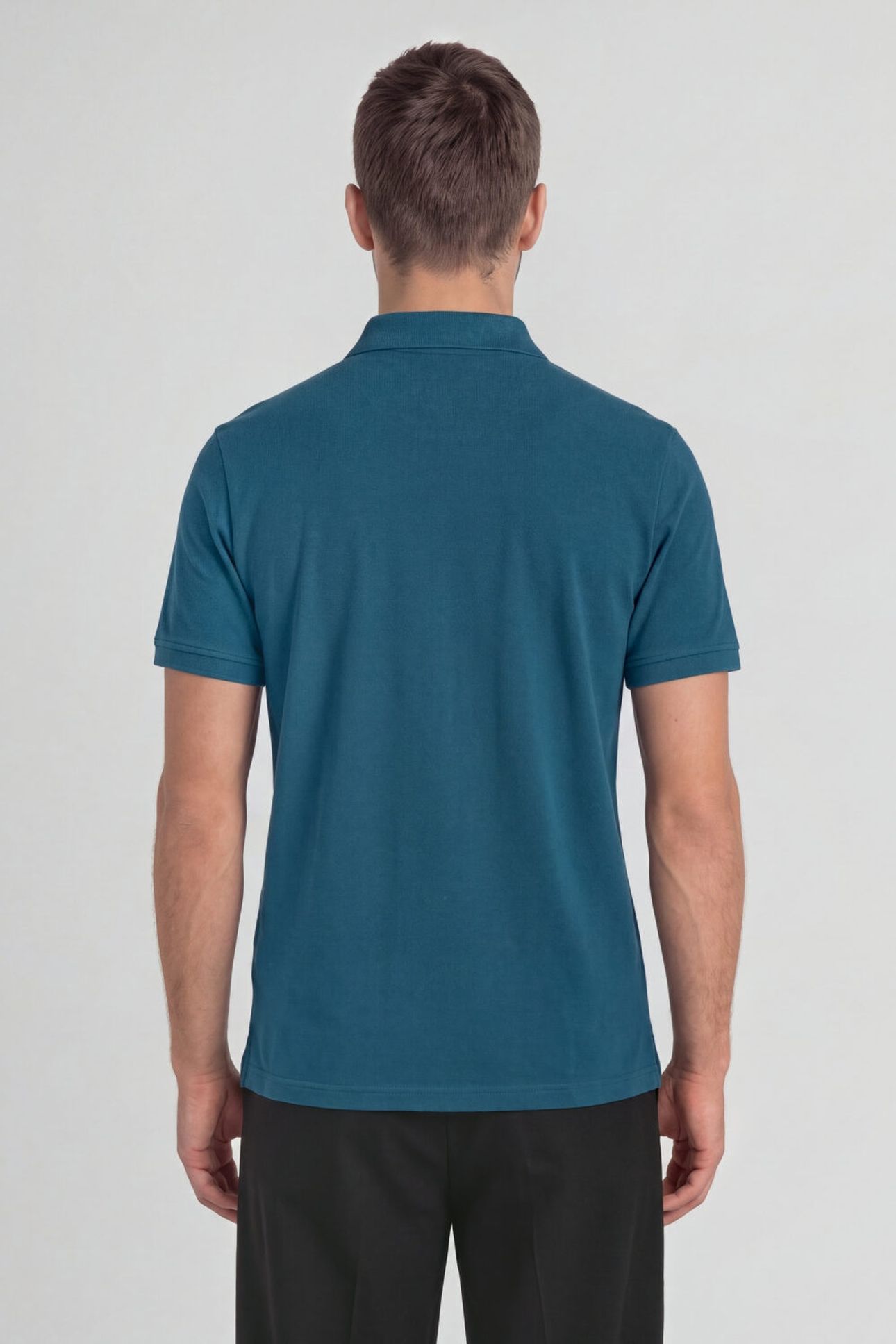 PLAIN POLO SHIRT RICH TEAL 2