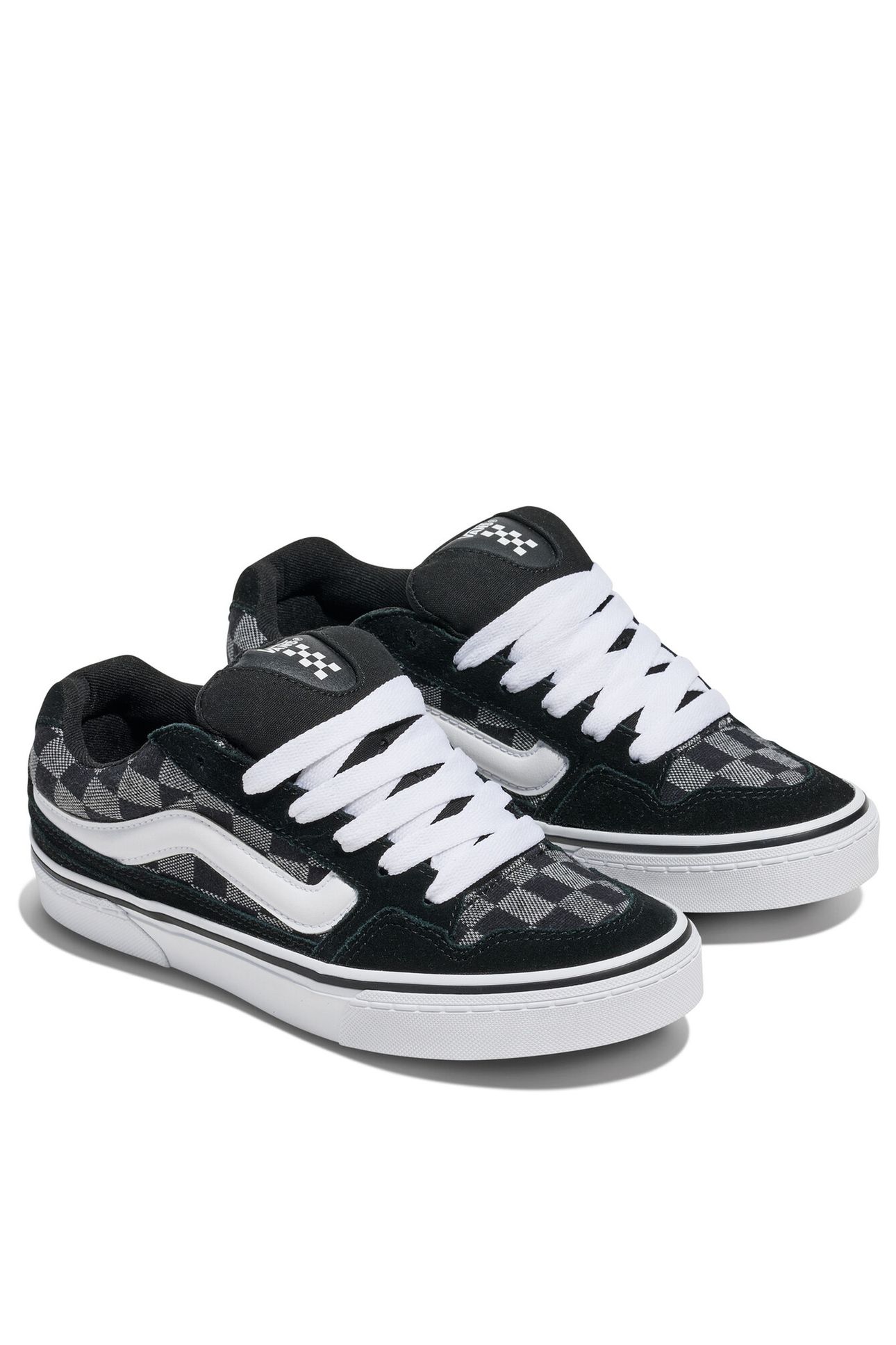 CALDRONE KNIT CHECK CHARCOAL GREY 2