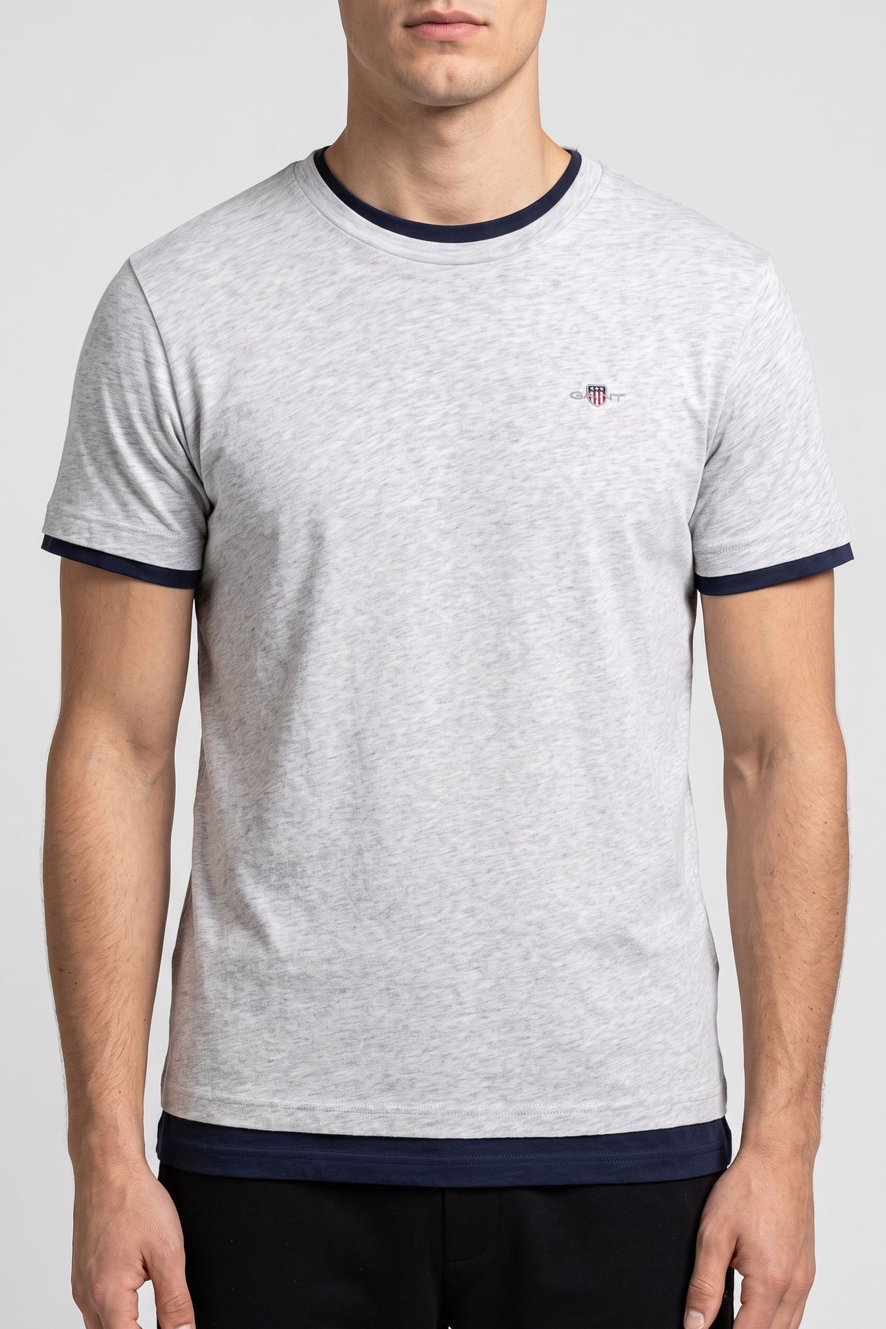 TEEN UNISEX C-NECK T-SHIRT 2-PACK LIGHT GREY/NAVY 3