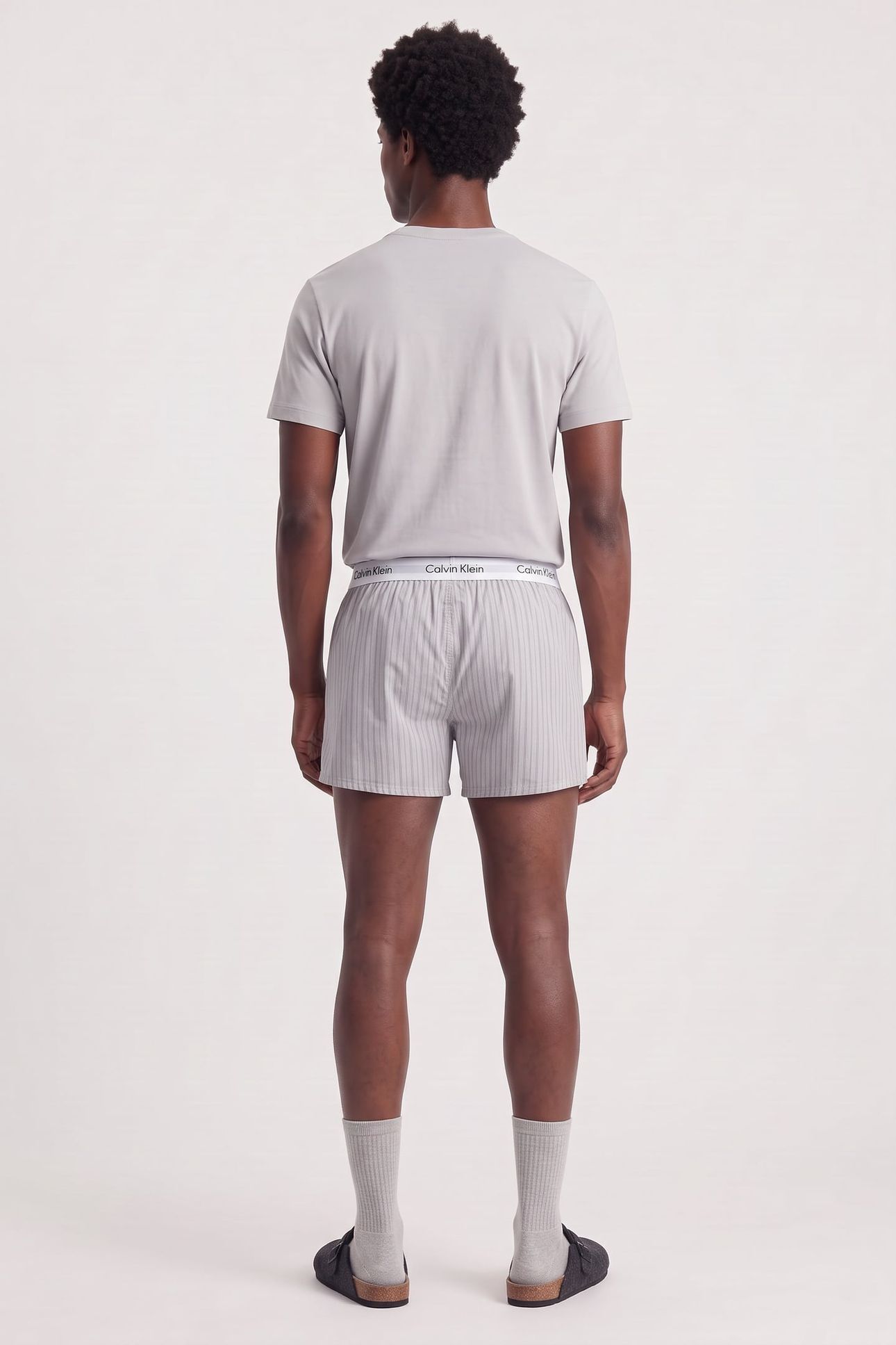 S/S CREW POPLIN BOXER SET HARBOR MIST 3