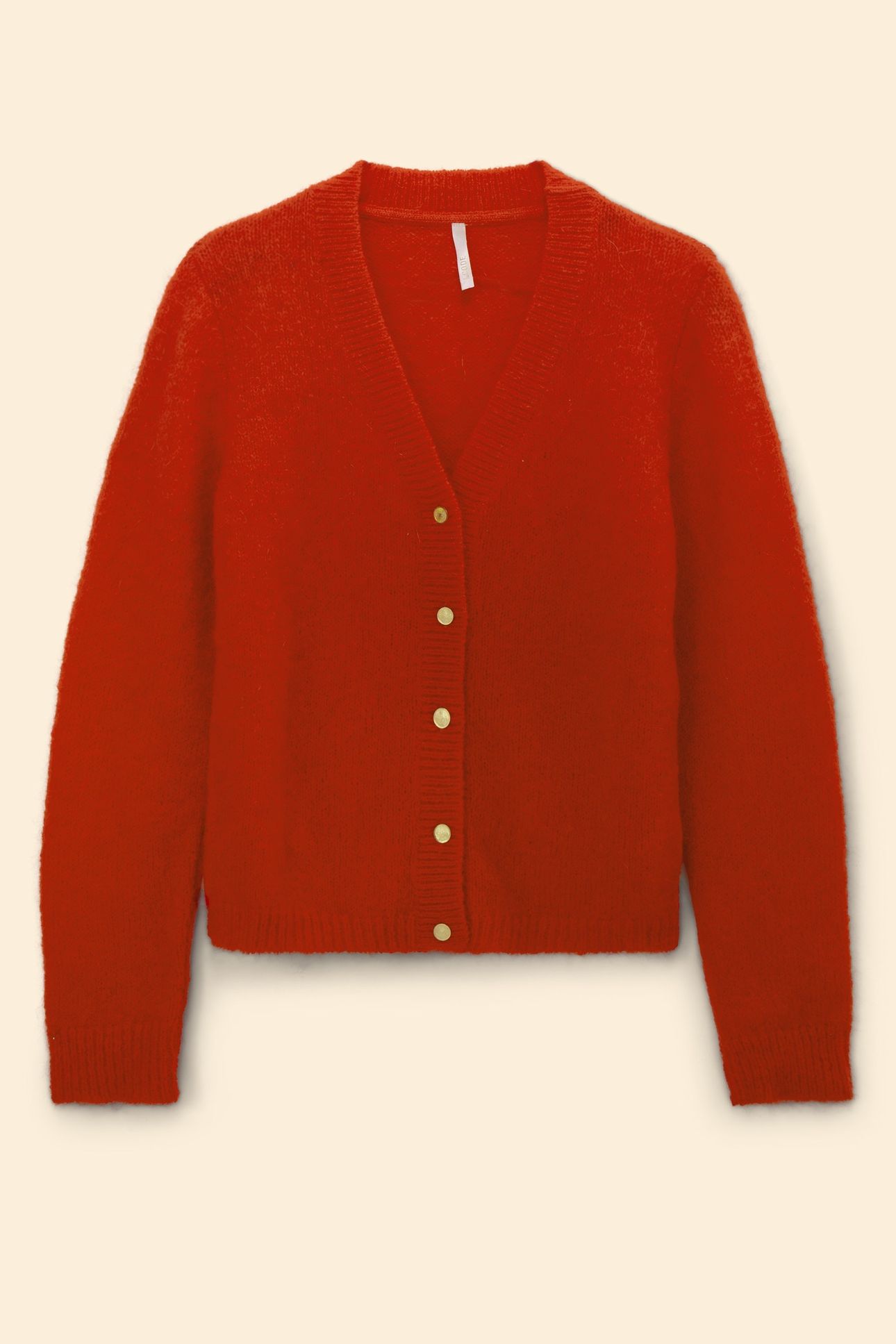RED KNIT CARDIGAN CHARLOTTE 3