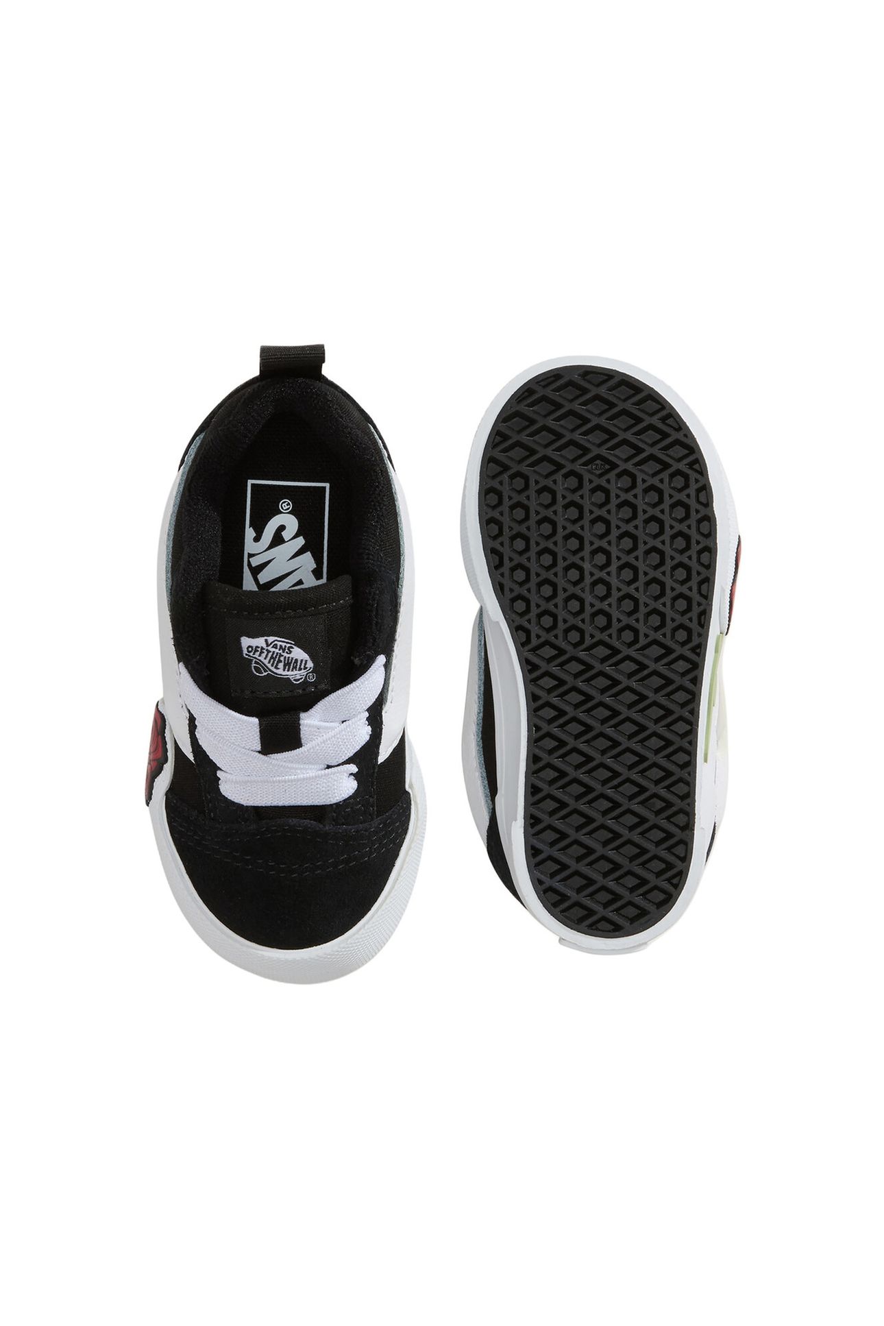 TODDLER KNU SKOOL ELASTIC LACE ROSE BLACK/WHITE 5