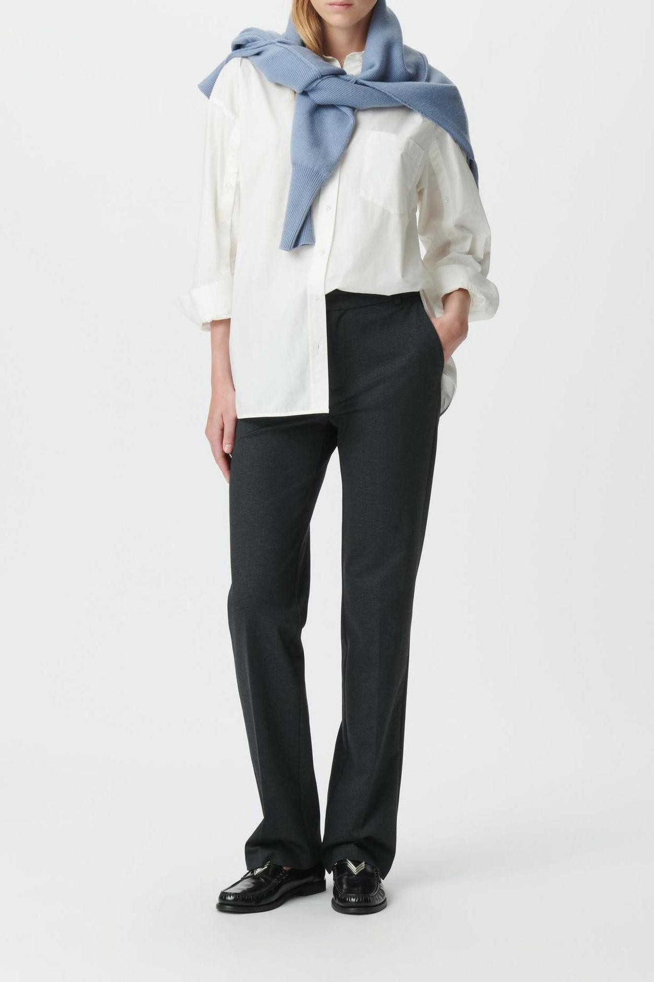 GREY HERRINGBONE SUIT TROUSERS 3