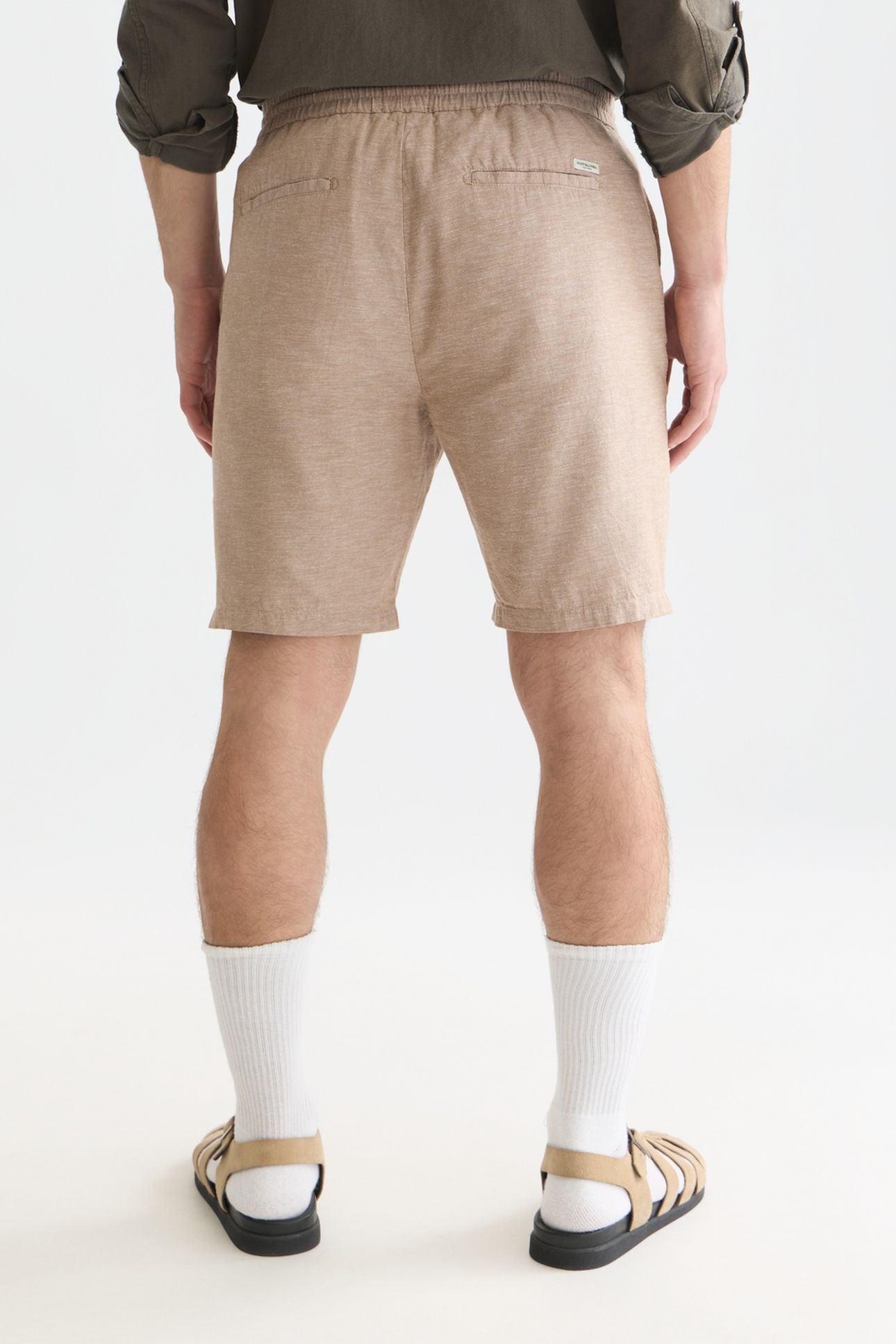SEASONAL CORE FAVE COTTON LINEN REGULAR-FIT CHINO SHORTS LT 2