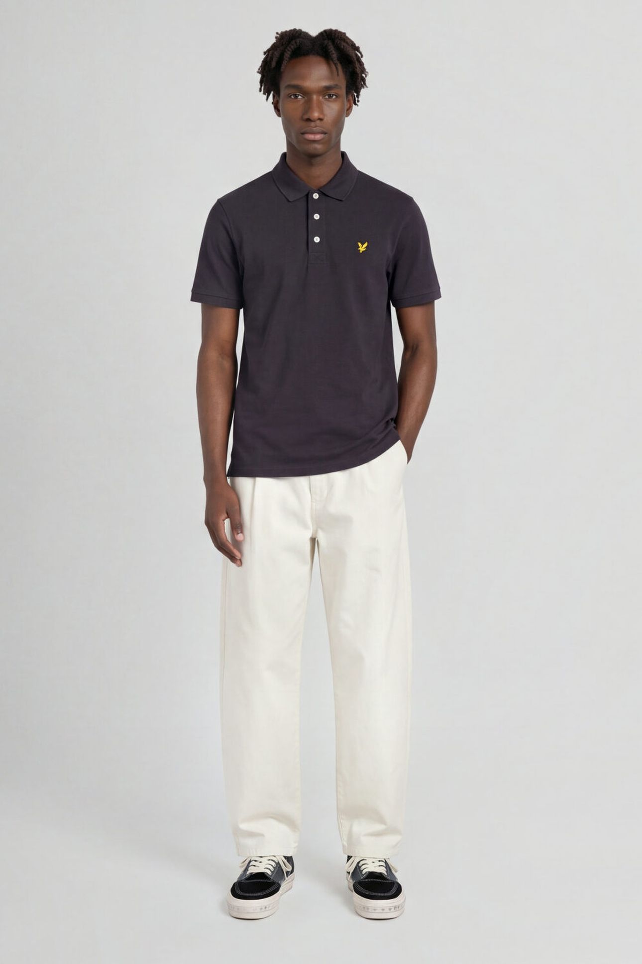 PLAIN POLO SHIRT CARBON 3