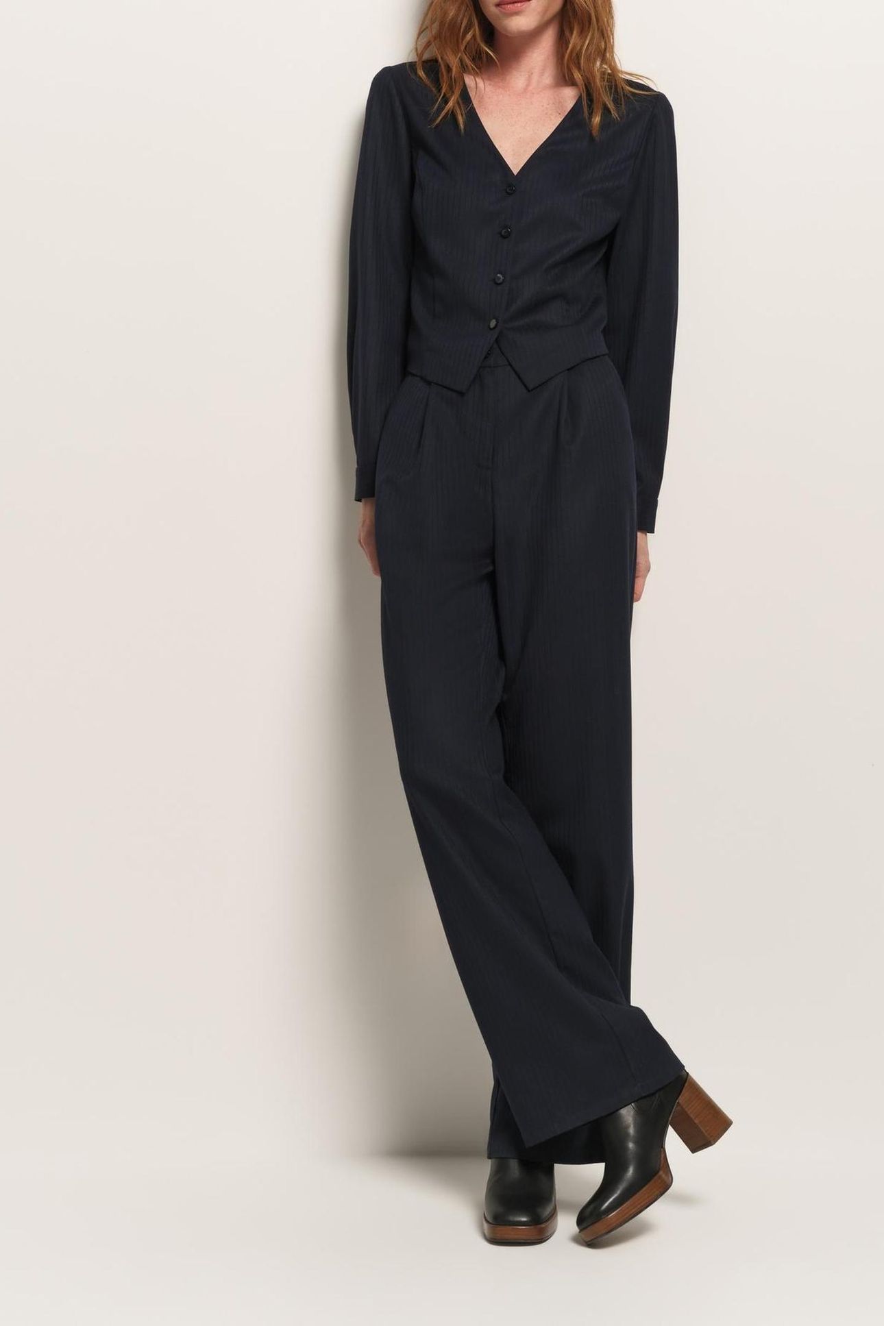REESE - NAVY FANCY STRIPE JUMPSUIT 3