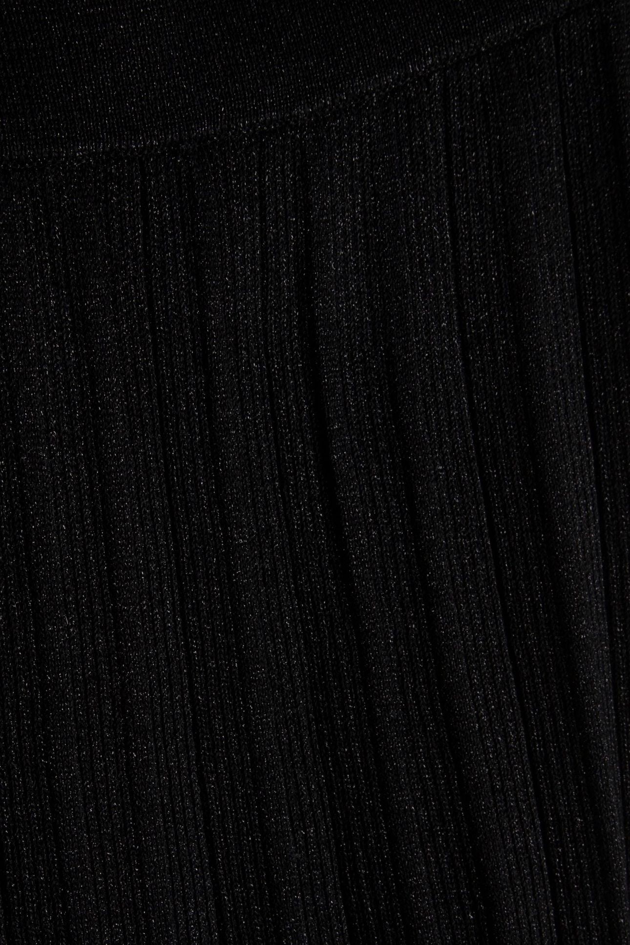 METALLIC RIBBED KNIT SKIRT BLACK 4