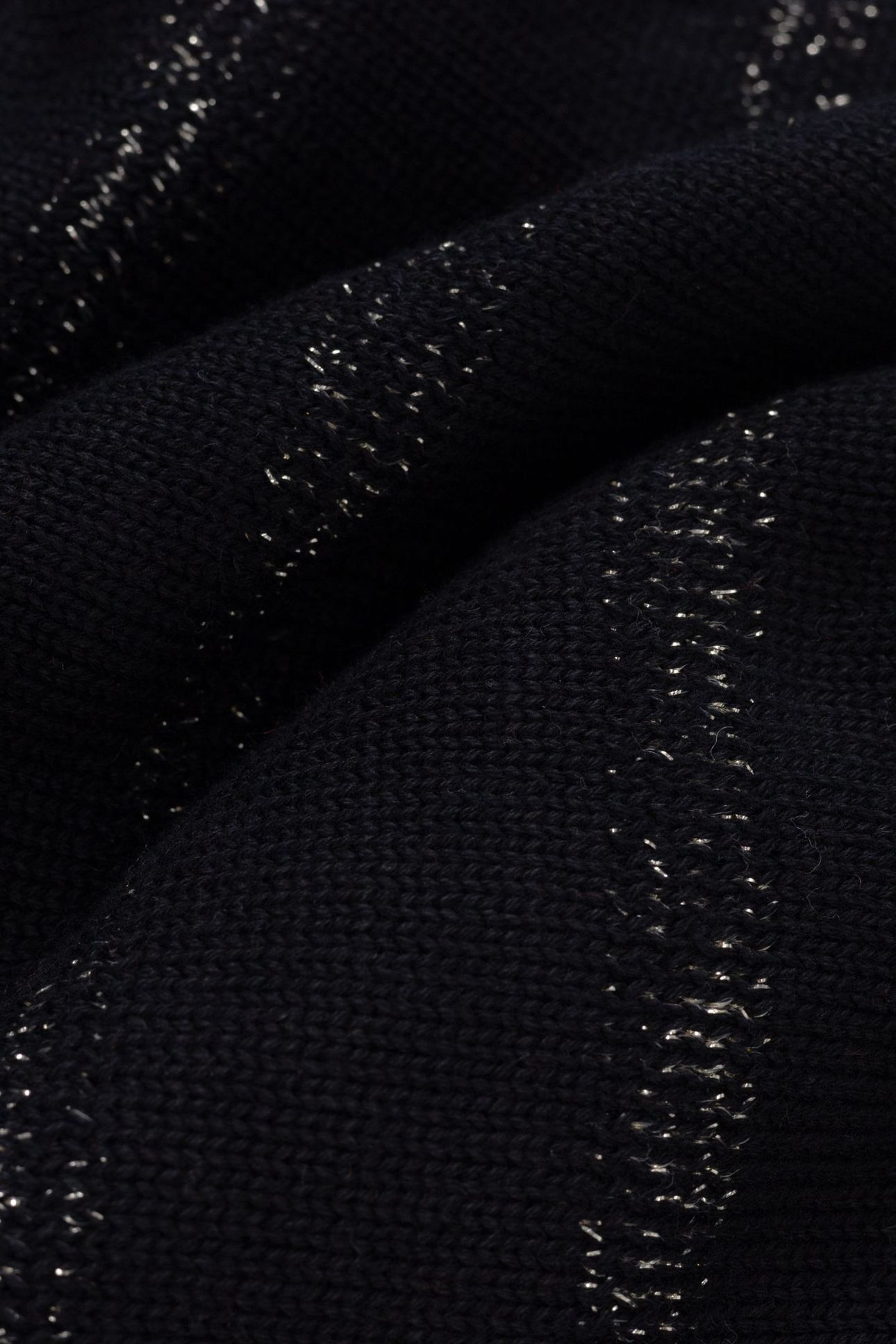 BLACK KNIT SLEEVELESS SWEATER WITH LUREX STRIPES 8