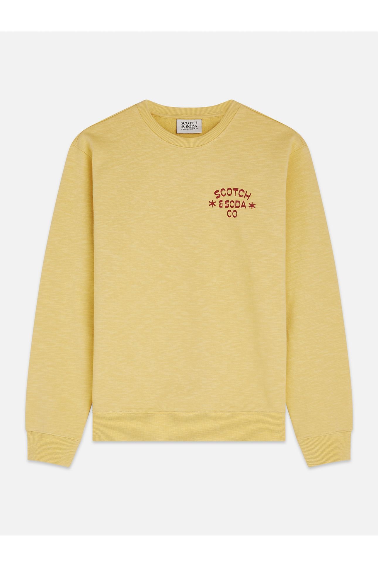 LEFT CHEST LOGO REGULARFIT SWEATSHIRT BRIGHT YELLOW 1