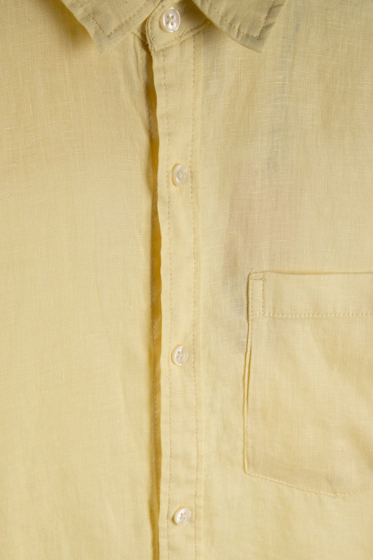 SEASONAL CORE LINEN REGULARFIT SHORTSLEEVED SHIRT BRIGHT YEL 4