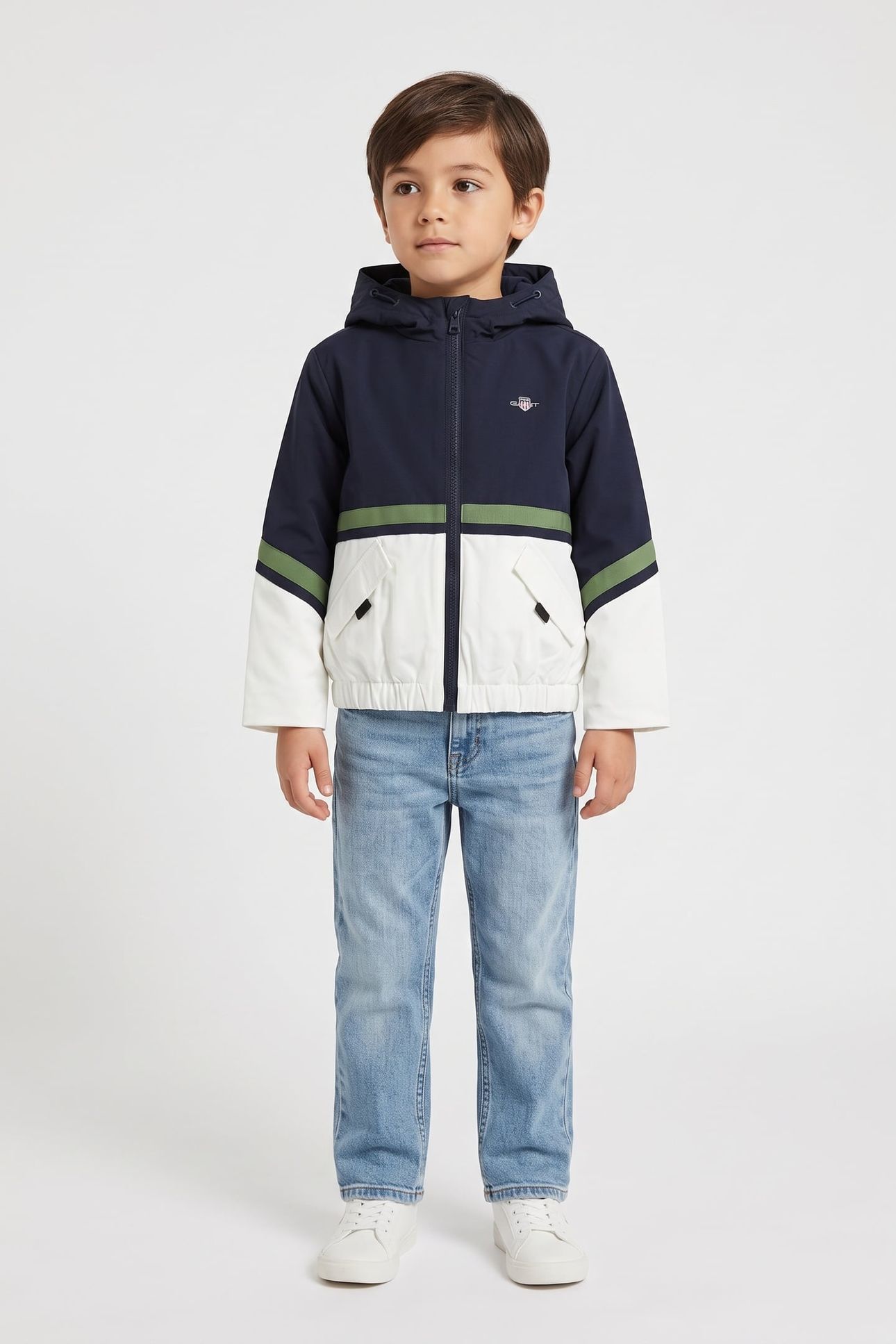 KIDS BOYS CONTRAST WINDCHEATER EVENING BLUE 1