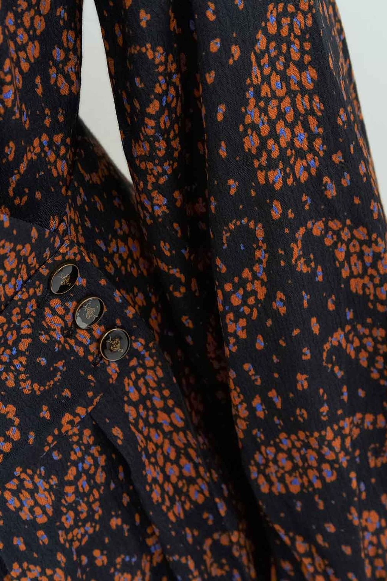 RIMBA _ BLACK WRAP DRESS WITH PAISLEY PRINT IN VISCOSE 3