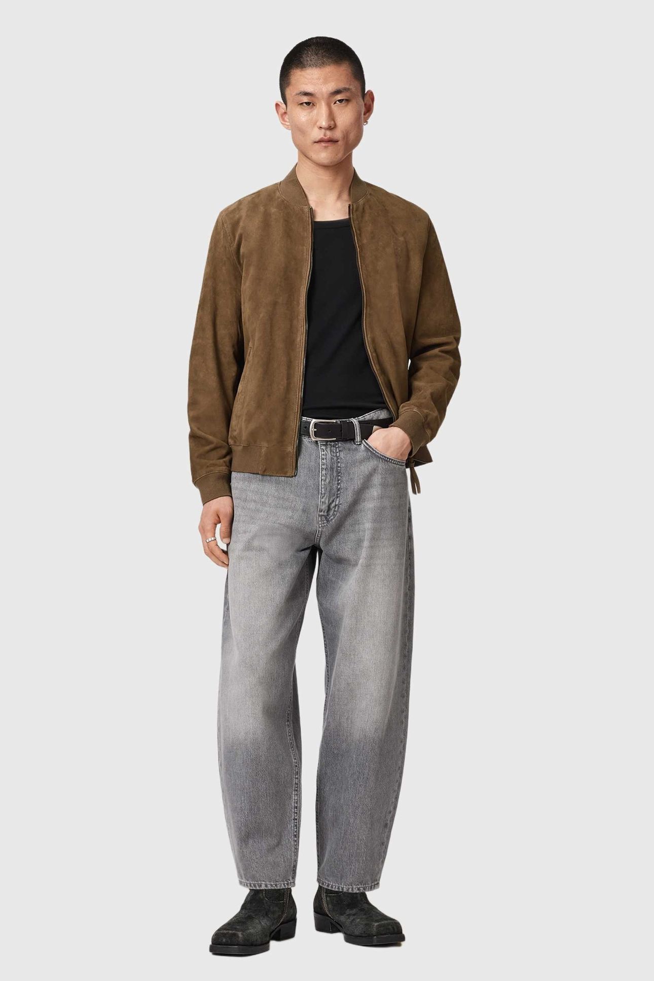 MORTEN SUEDE BOMBER KAROO BROWN 5