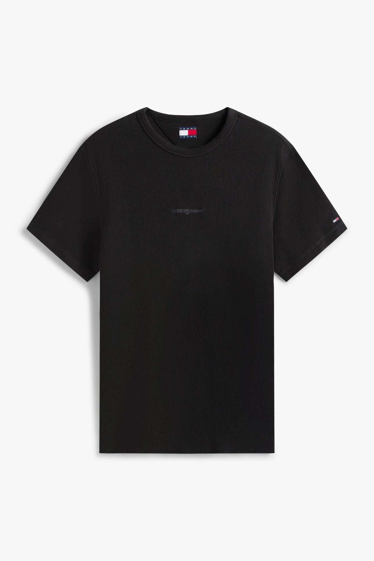 TJM SLIM WAFFLE TEE BLACK 4