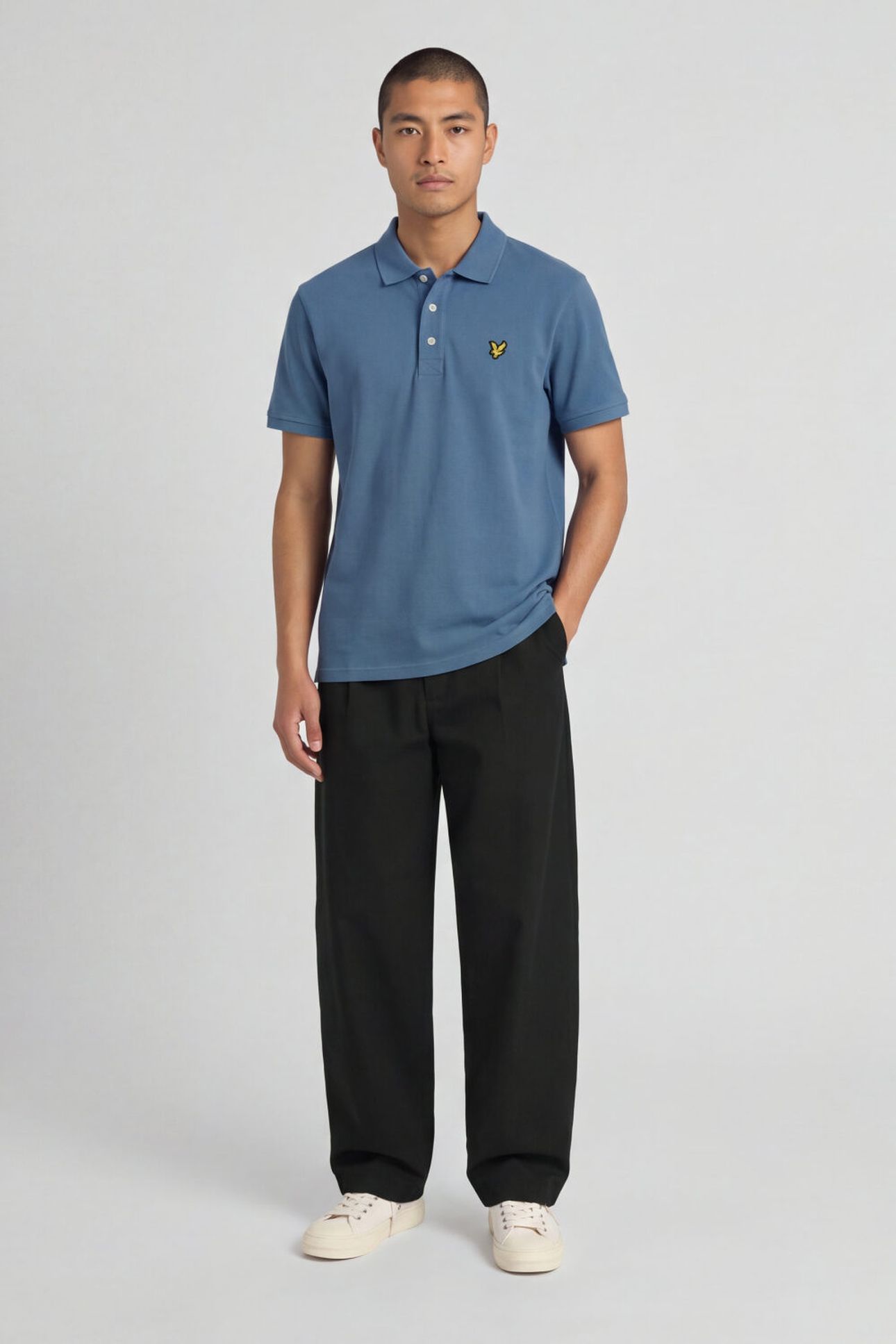 PLAIN POLO SHIRT OCEAN SKY 3