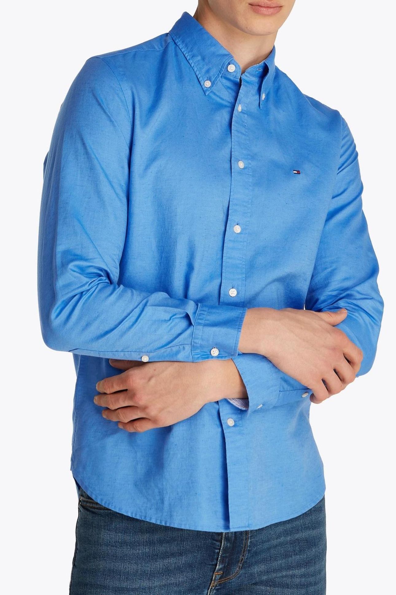 LINEN BLEND SOLID RF BLUE SPELL 1