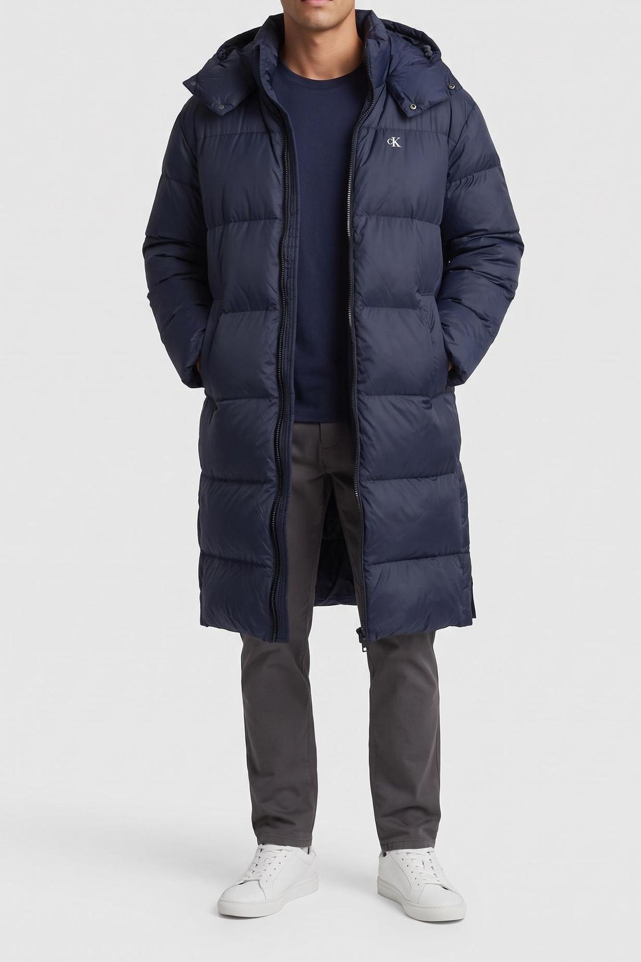 LS LONG LENGTH HOODED COAT DARK SAPPHIRE 1