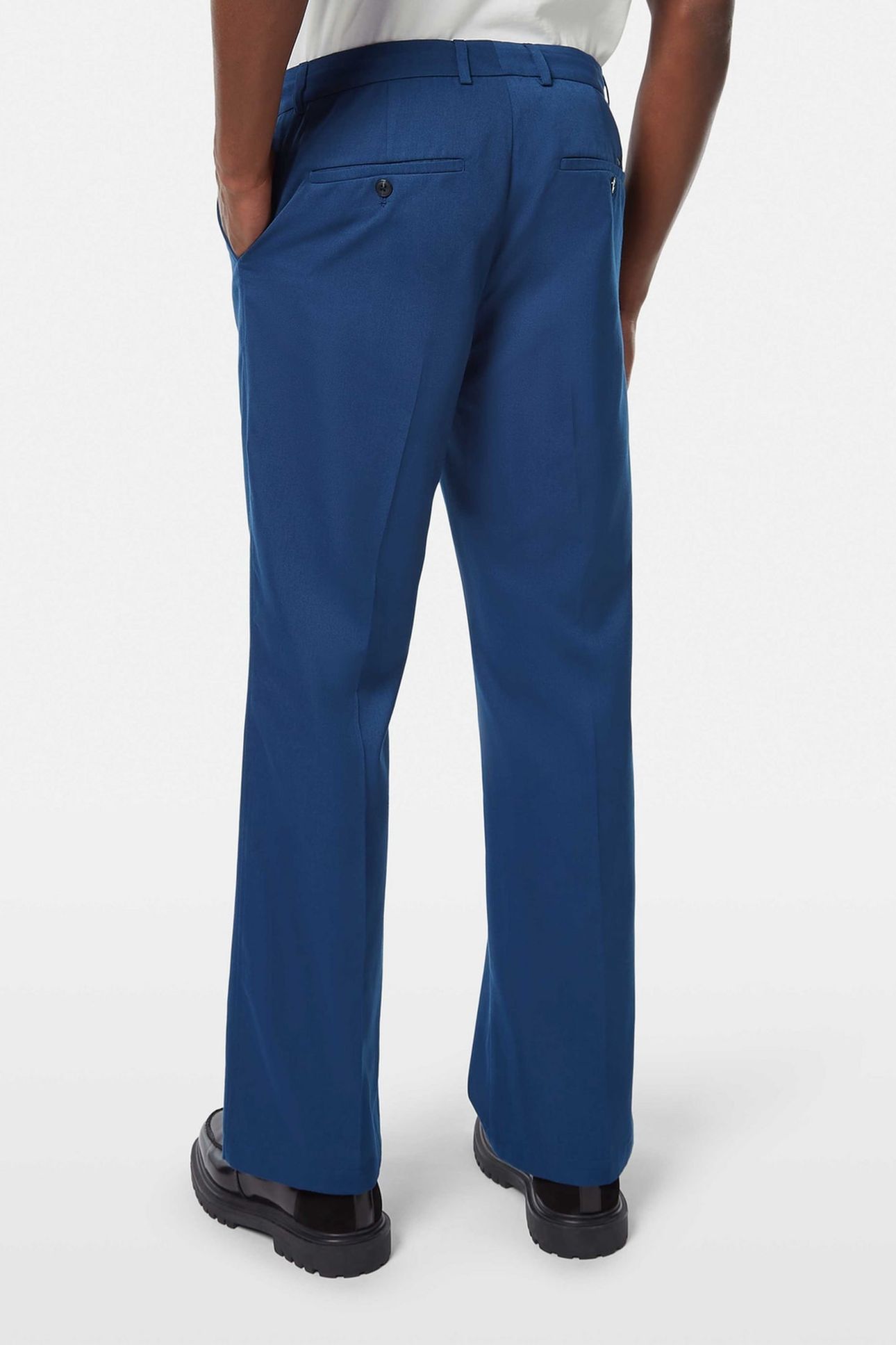 THE BEAT - VISCOSE-BLEND BOOTCUT CHINO NAVY 2